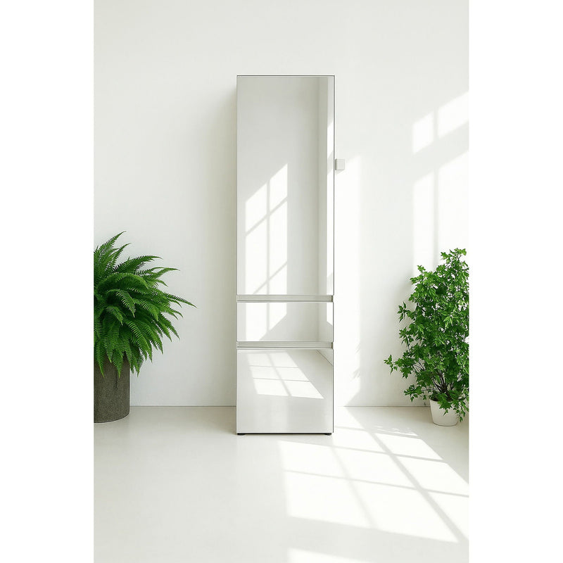 Elise - Slim Modular Closet Cabinet With Mirror - White by HouseOfZazla