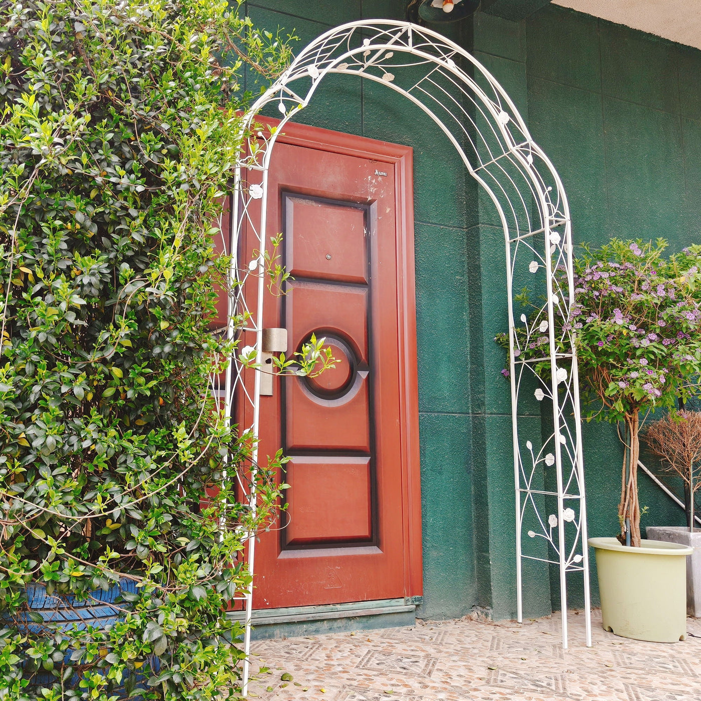 Metal Garden Arch Assemble Freely With 8 Styles Garden Arbor Trellis Climbing Plants Support Rose Arch by Unique Piece Furniture