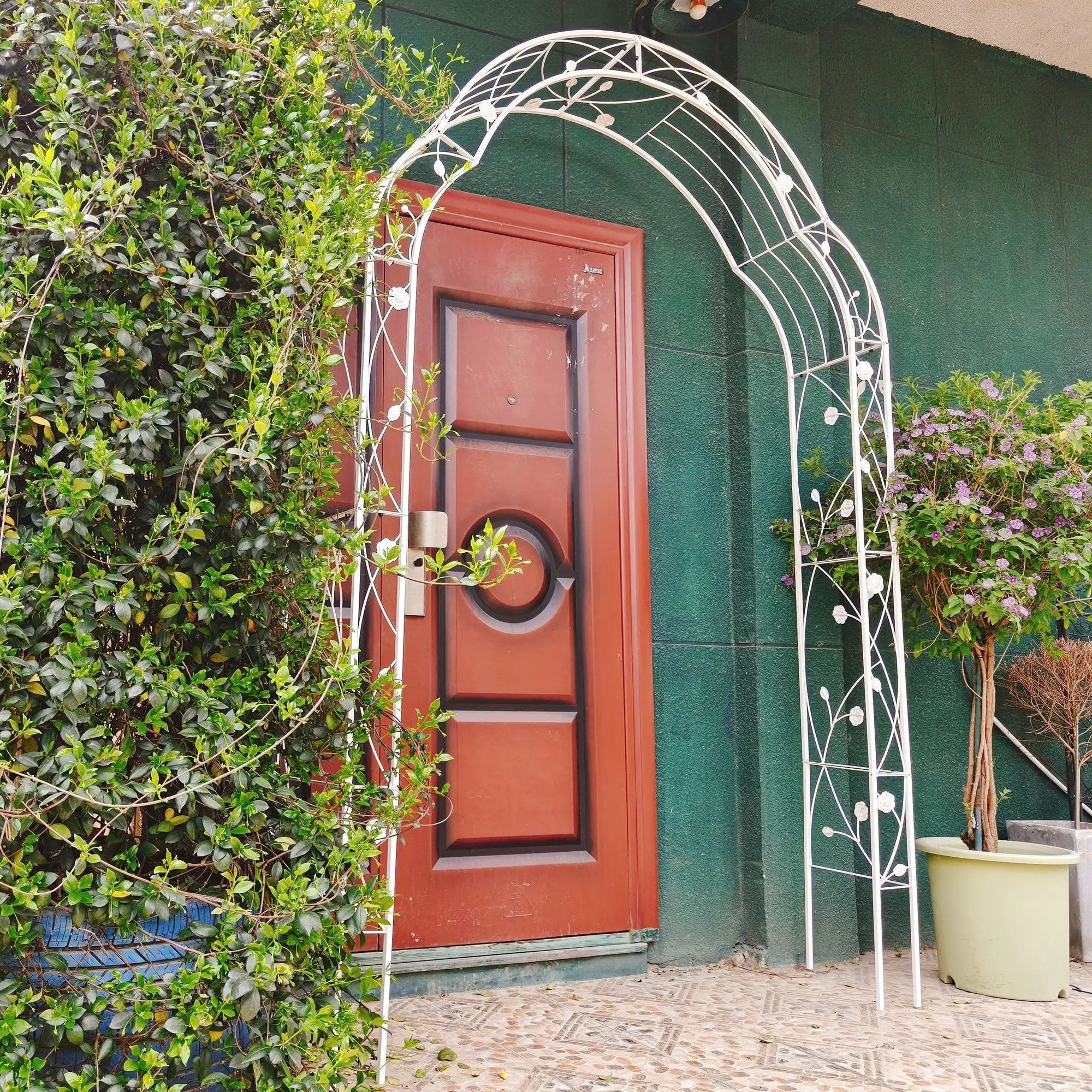 Metal Garden Arch Assemble Freely With 8 Styles Garden Arbor Trellis Climbing Plants Support Rose Arch by Unique Piece Furniture