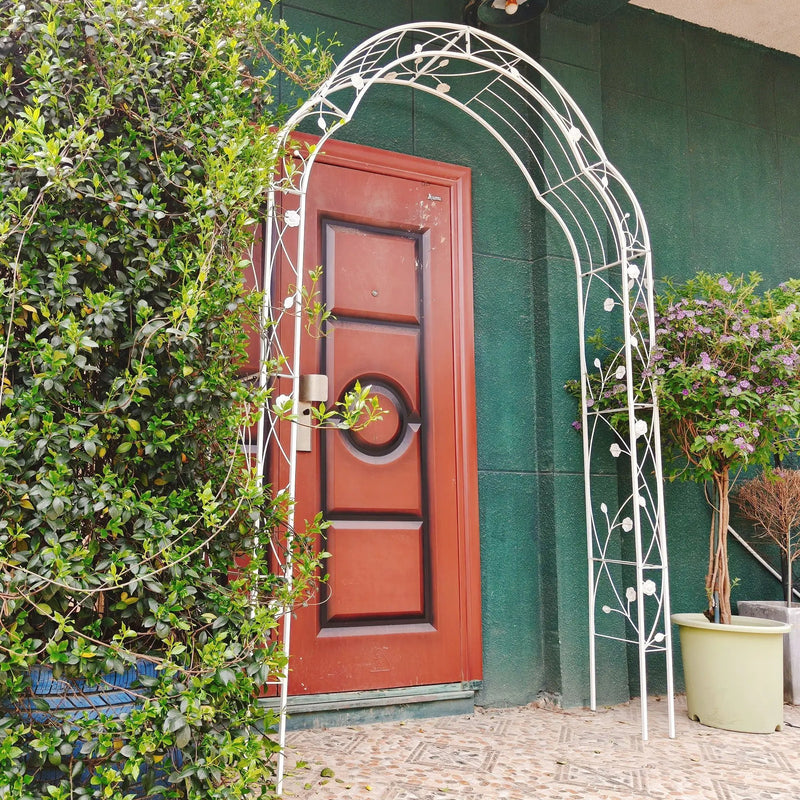 Metal Garden Arch Assemble Freely With 8 Styles Garden Arbor Trellis Climbing Plants Support Rose Arch by HouseOfZazla