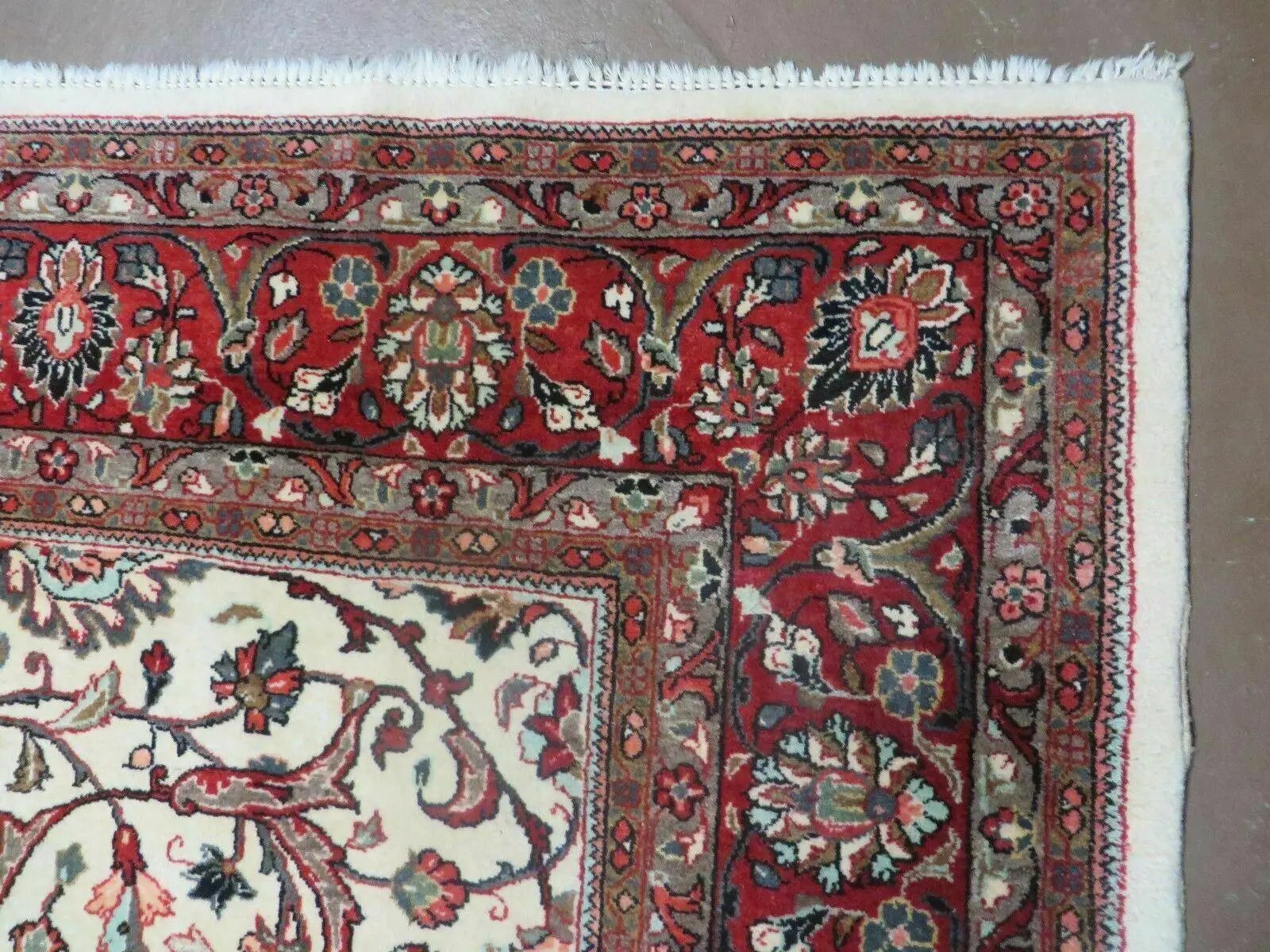 7' X 10' Vintage Handmade India Floral Oriental Wool Rug Hand knotted Carpet by Jewel Rugs