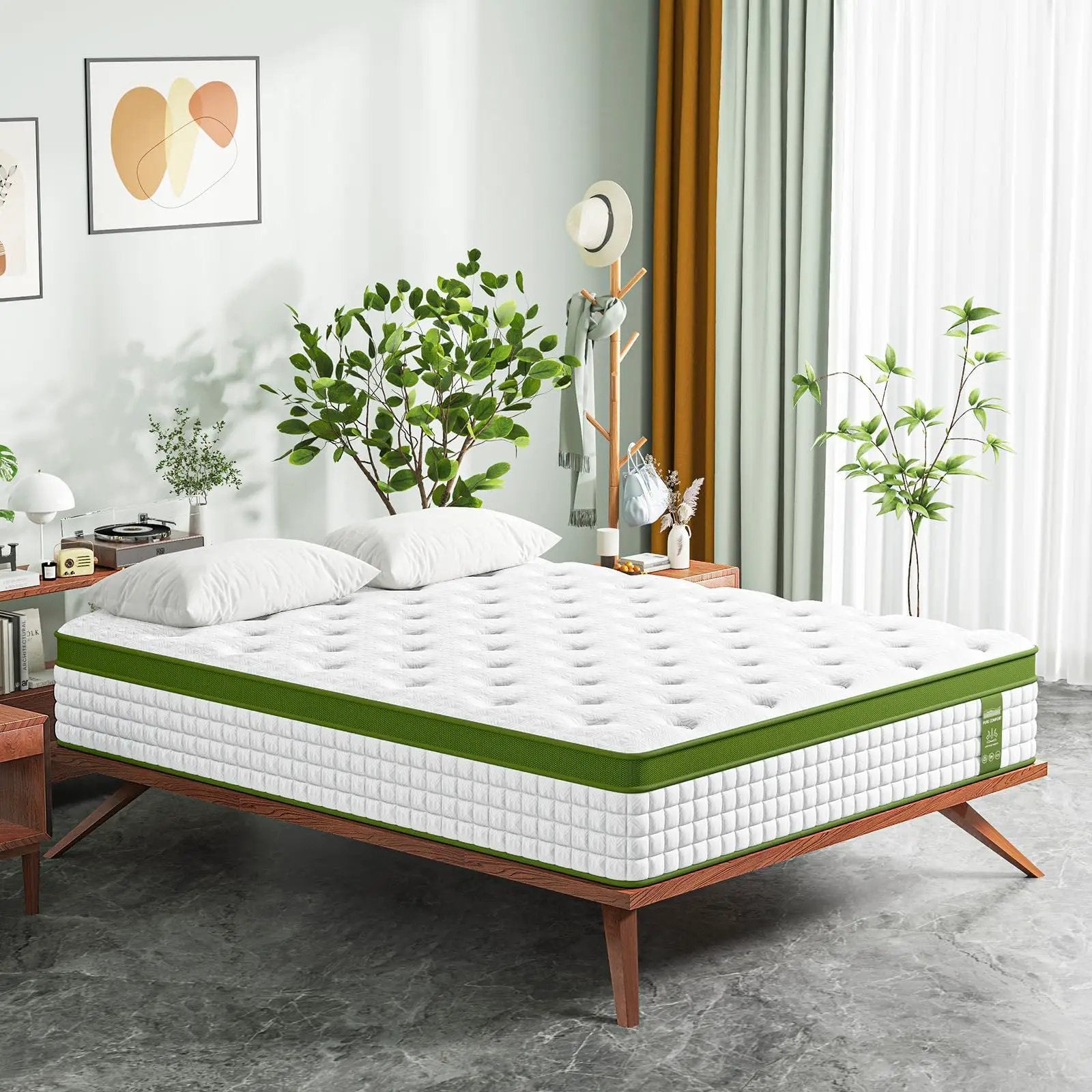 12" Hybrid Mattress With Gel Memory Foam & Pocket Springs by Unique Piece Furniture