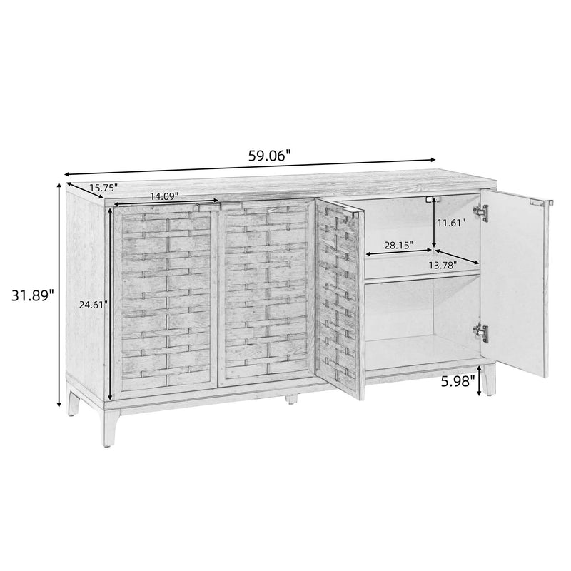 Elegant 59 Inch Sideboard by HouseOfZazla
