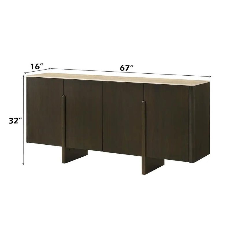 Davita - Server With Ceramic Top - Walnut by Unique Piece Furniture