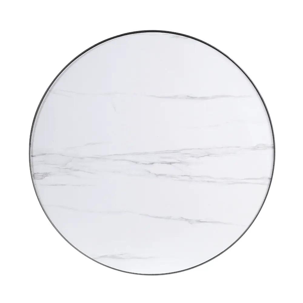 Abilene - Nesting Coffee Table Set - Marble Top & Brush Silver by Unique Piece Furniture