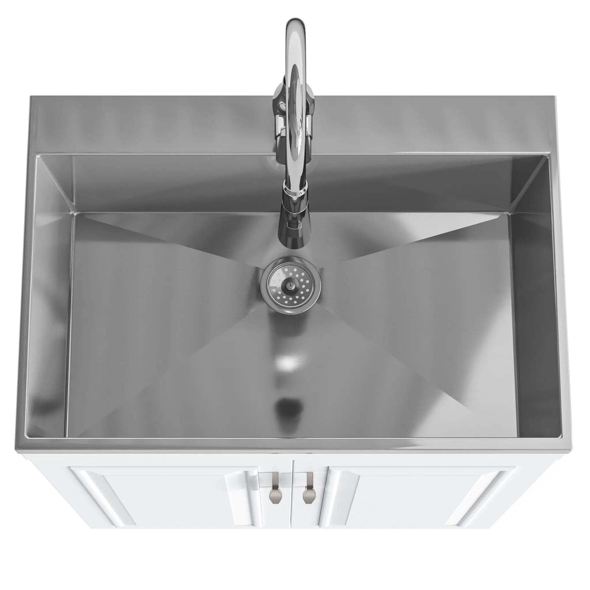 Darwin - Deluxe Laundry Cabinet With Pull-Out Faucet And Stainless Steel Sink by Unique Piece Furniture