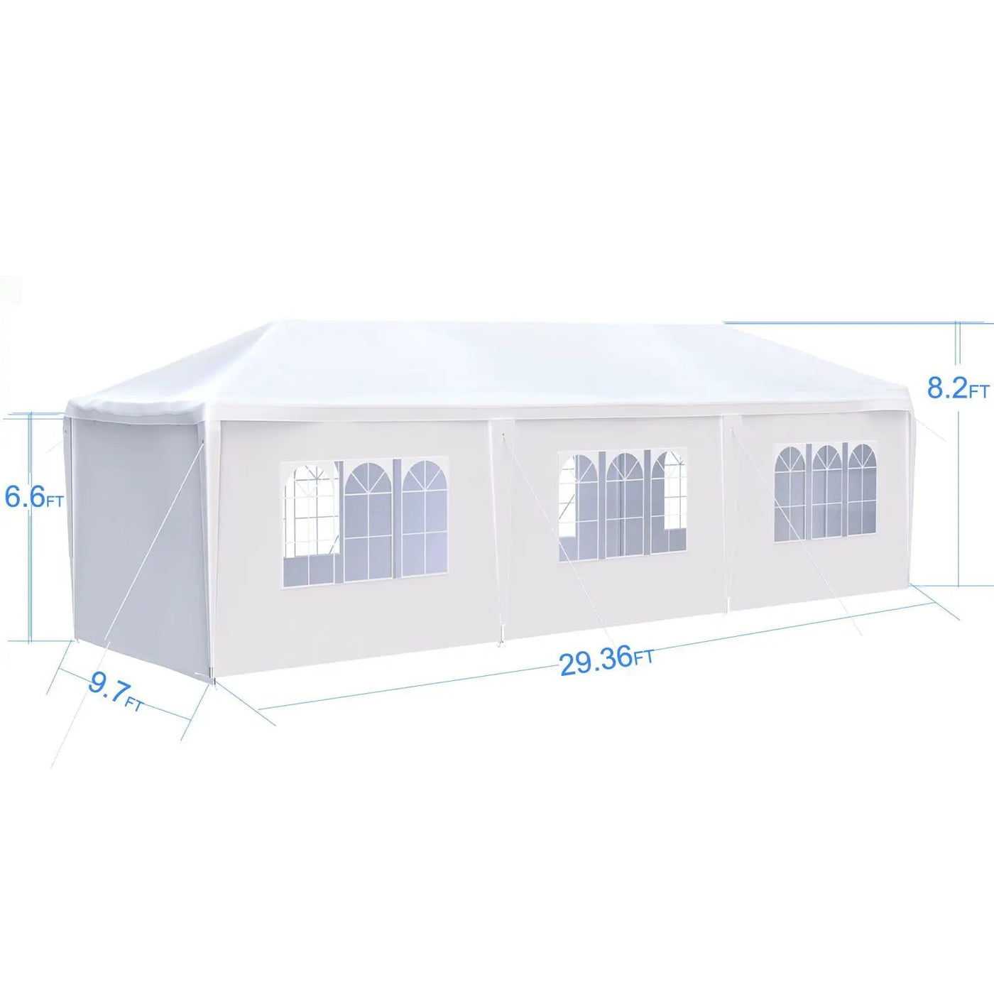 10X30' Wedding Party Canopy Tent Outdoor Gazebo With Removable Sidewalls by HouseOfZazla