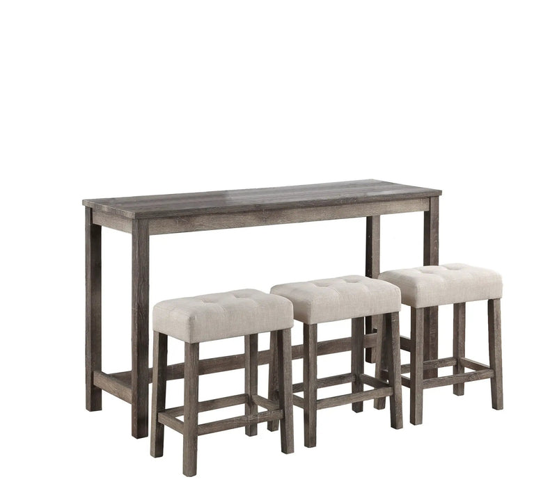 Oriana - 4 Piece Counter Height Pub Table Set With Tufted Stools by HouseOfZazla