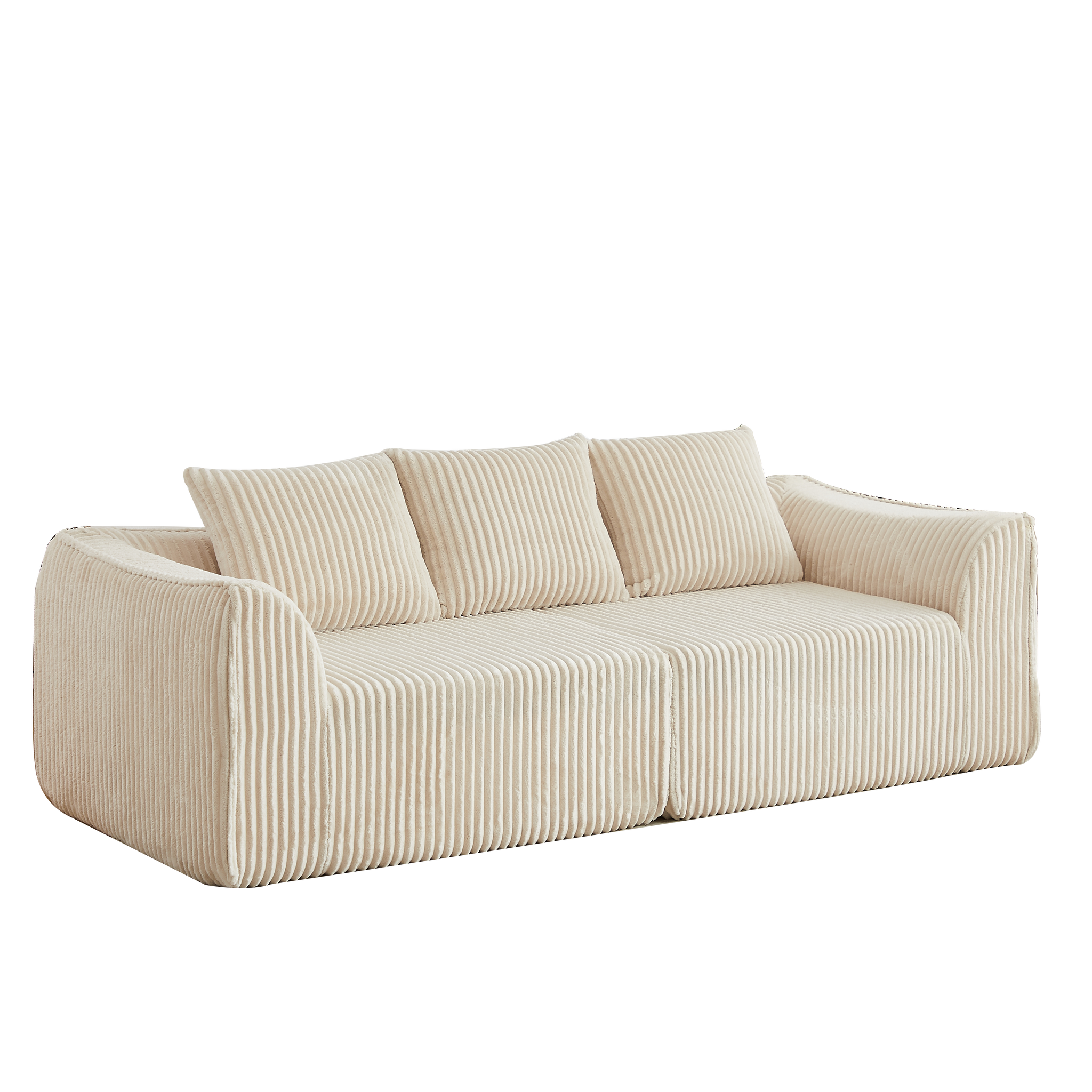 Minimalist 3-Seater Corduroy Sofa by HouseOfZazla
