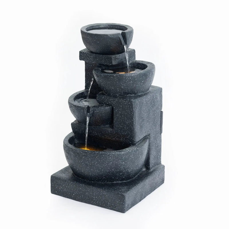 29-Inch Terrazzo Style LED Outdoor Indoor Water Fountain by HouseOfZazla