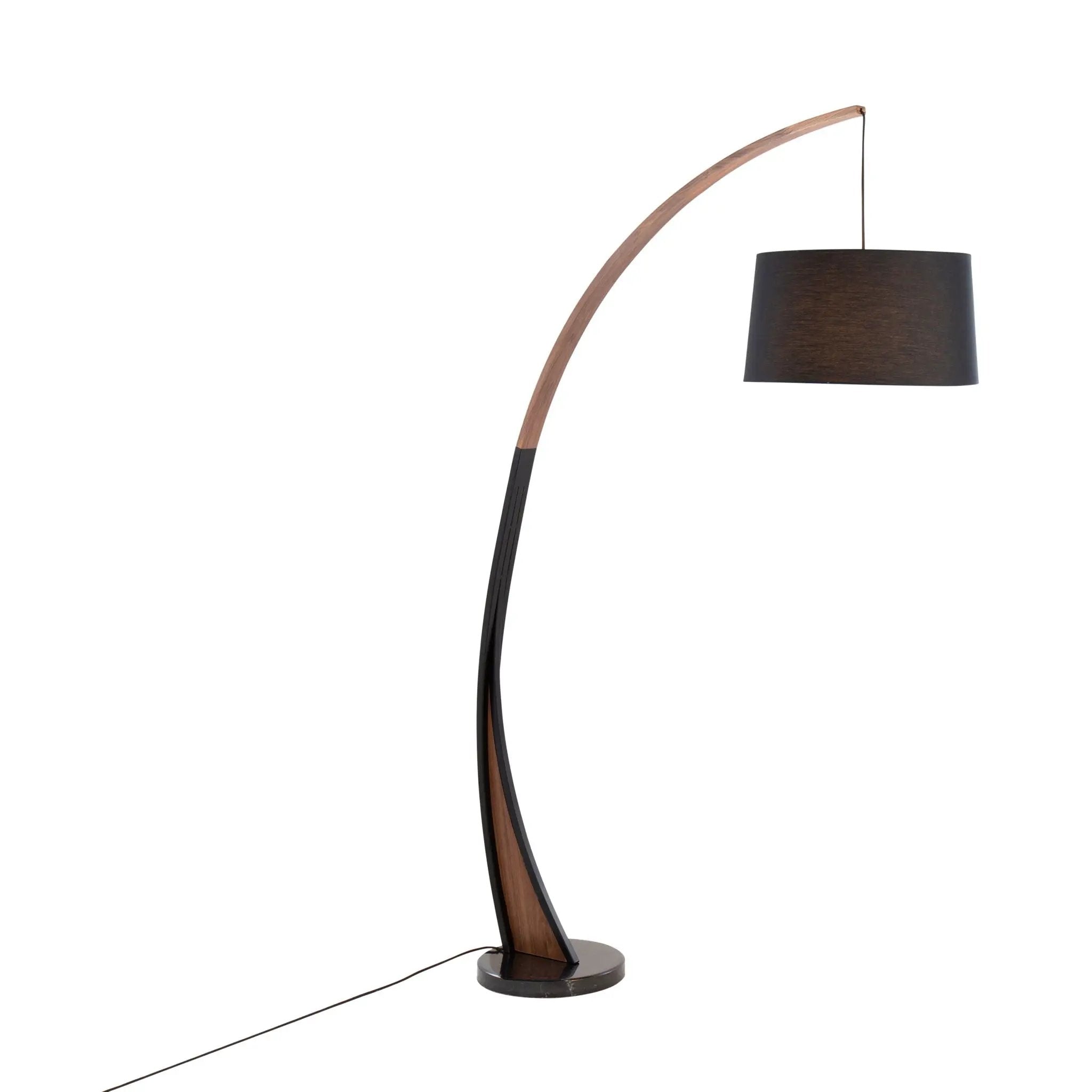 Noah - Mid-Century Modern Floor Lamp - Walnut by HouseOfZazla
