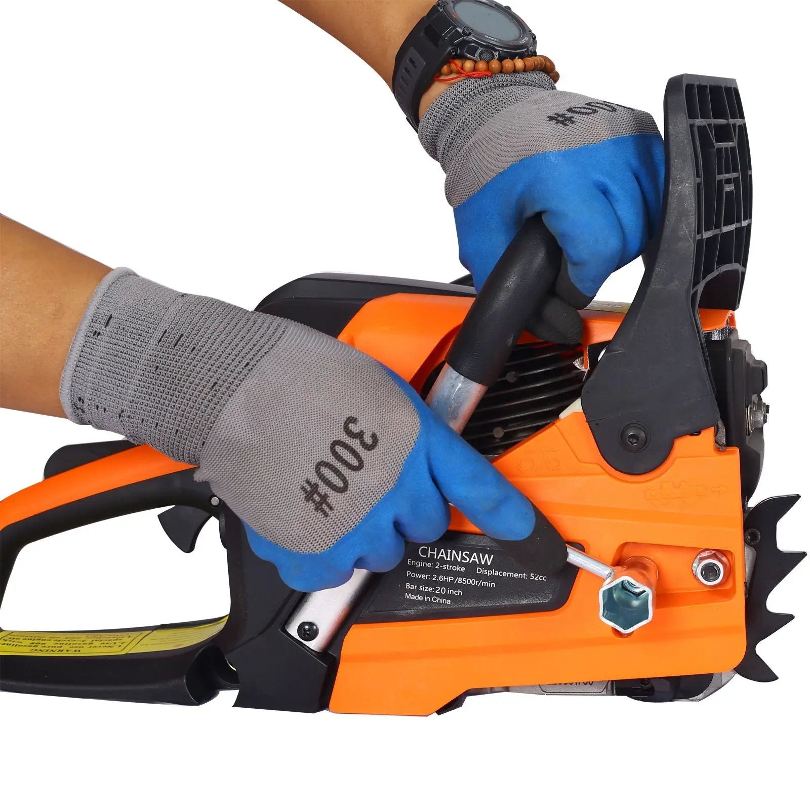 52Cc Gasoline Chainsaw With 20" Oregon Bar And Chain For Wood Cutting Plastic - Orange by HouseOfZazla