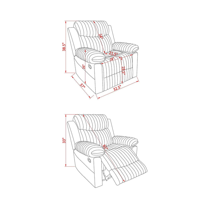 Bruni - Glider Recliner With Manual Recline by HouseOfZazla