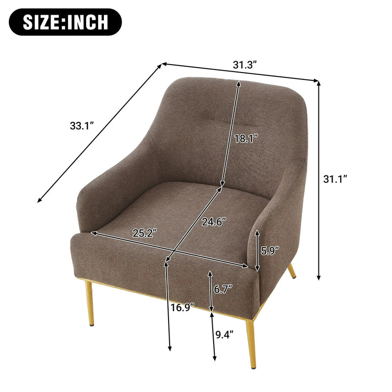Modern Elegance Accent Chair With Curved Backrest by HouseOfZazla