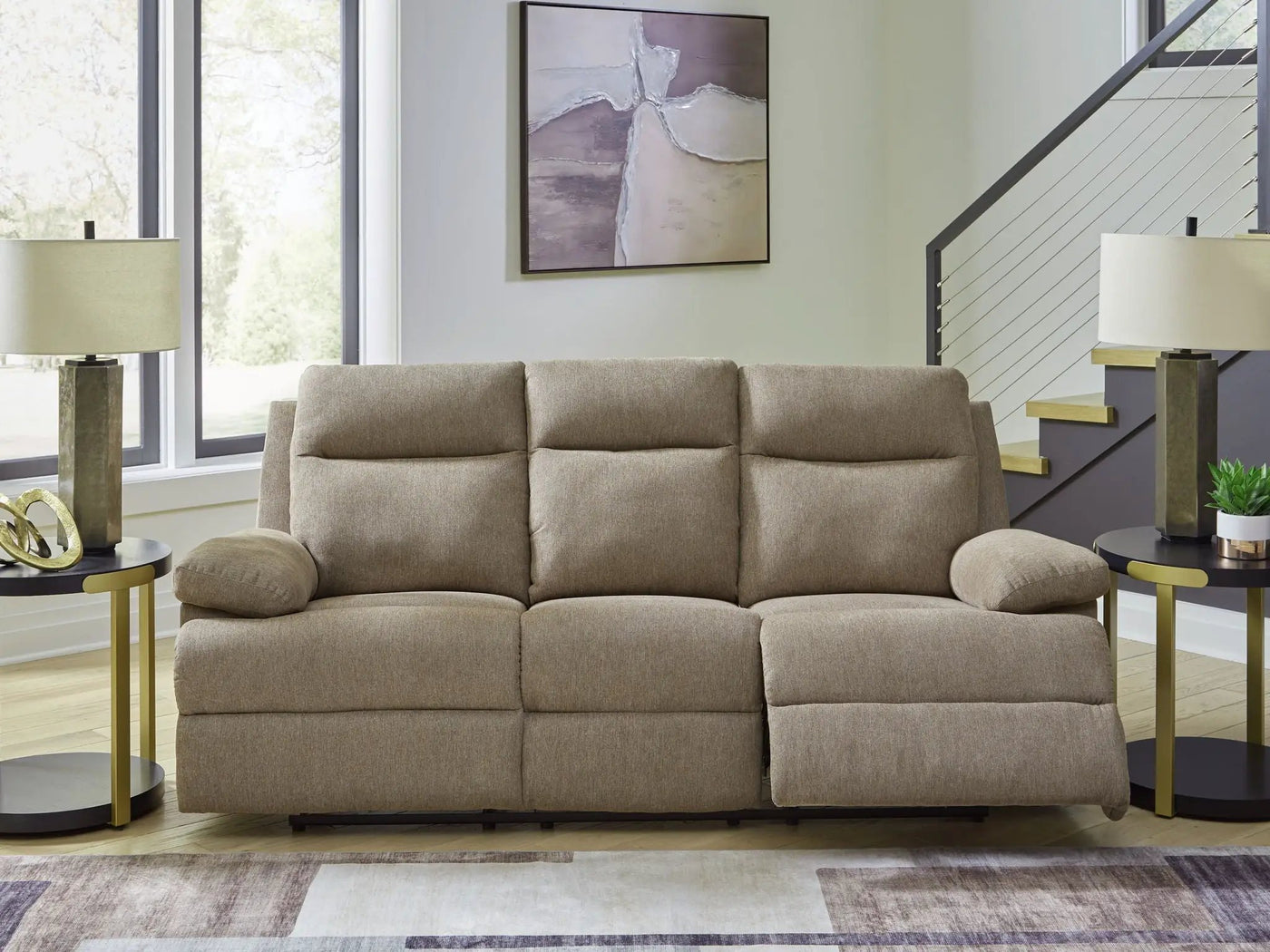 Side-Swipe - Reclining Sofa With Drop Down Table by Unique Piece Furniture