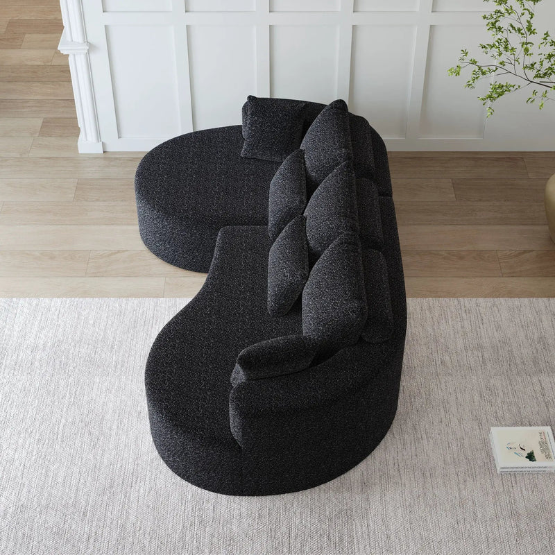 Curved Oversized Sectional Sofa With Extra Deep Seat by HouseOfZazla