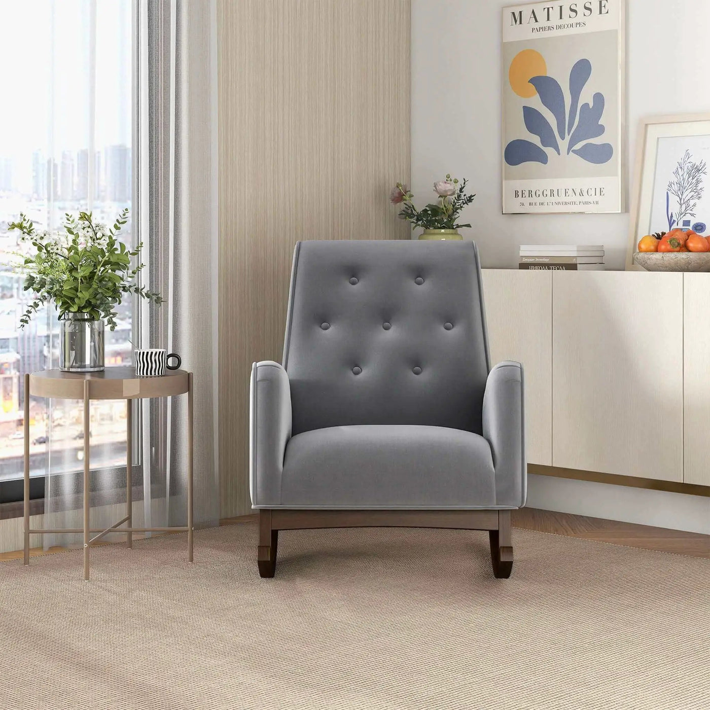 Demetrius - Solid Wood Rocking Chair by Unique Piece Furniture