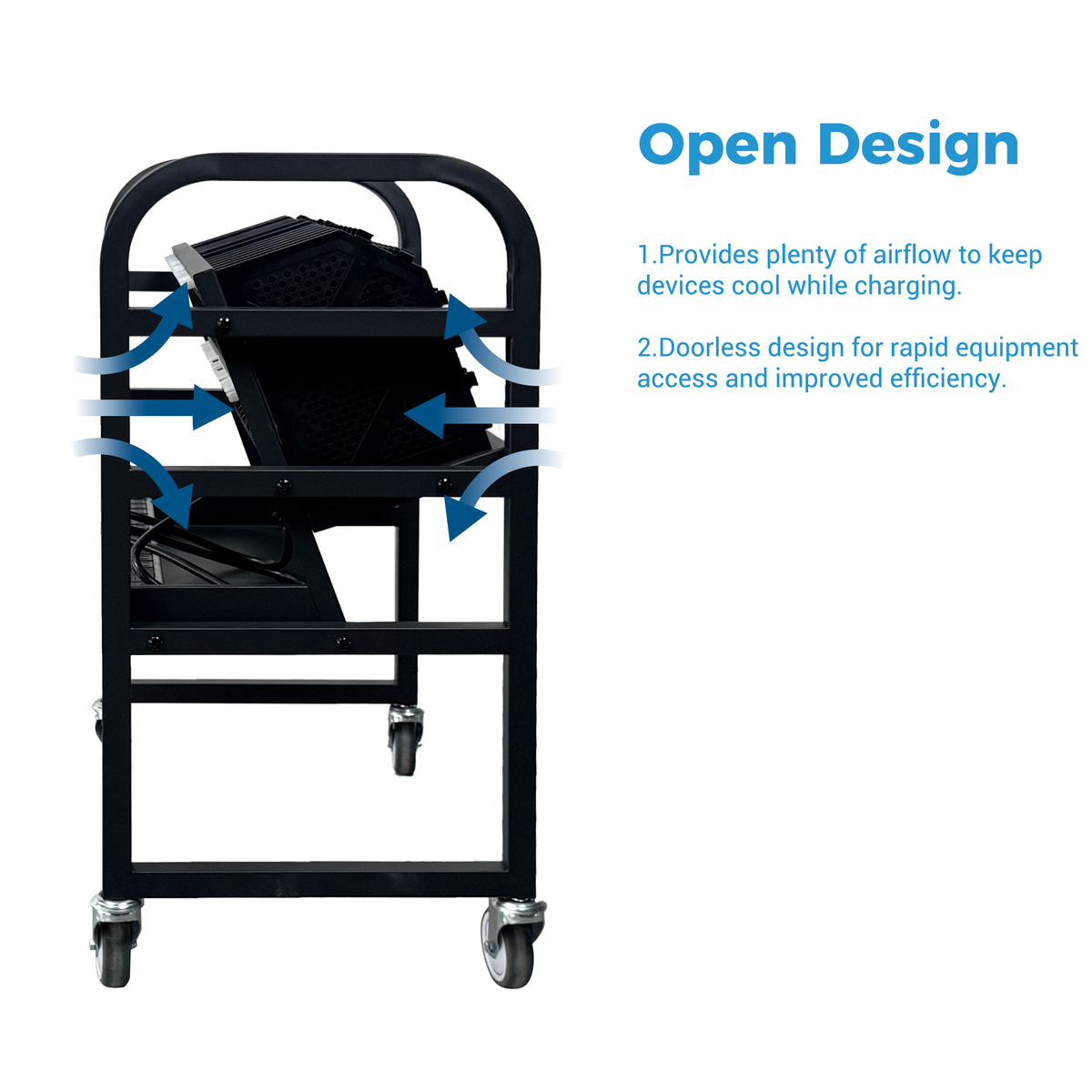 16-Device Mobile Open School Charging Cart Station by HouseOfZazla