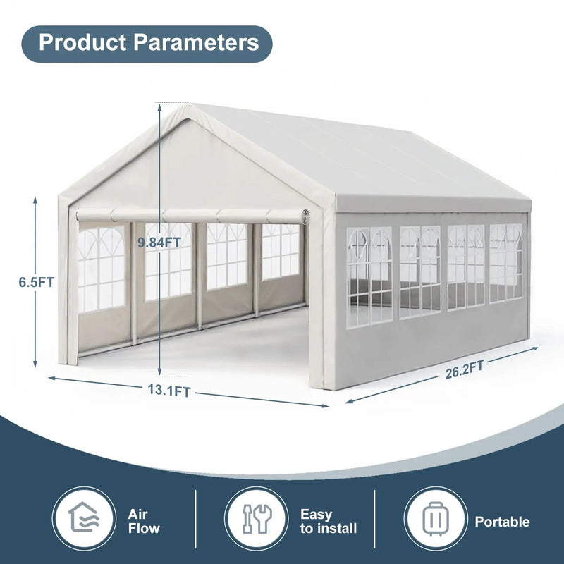 13'x26' Carport Car Canopy Party Tent by HouseOfZazla