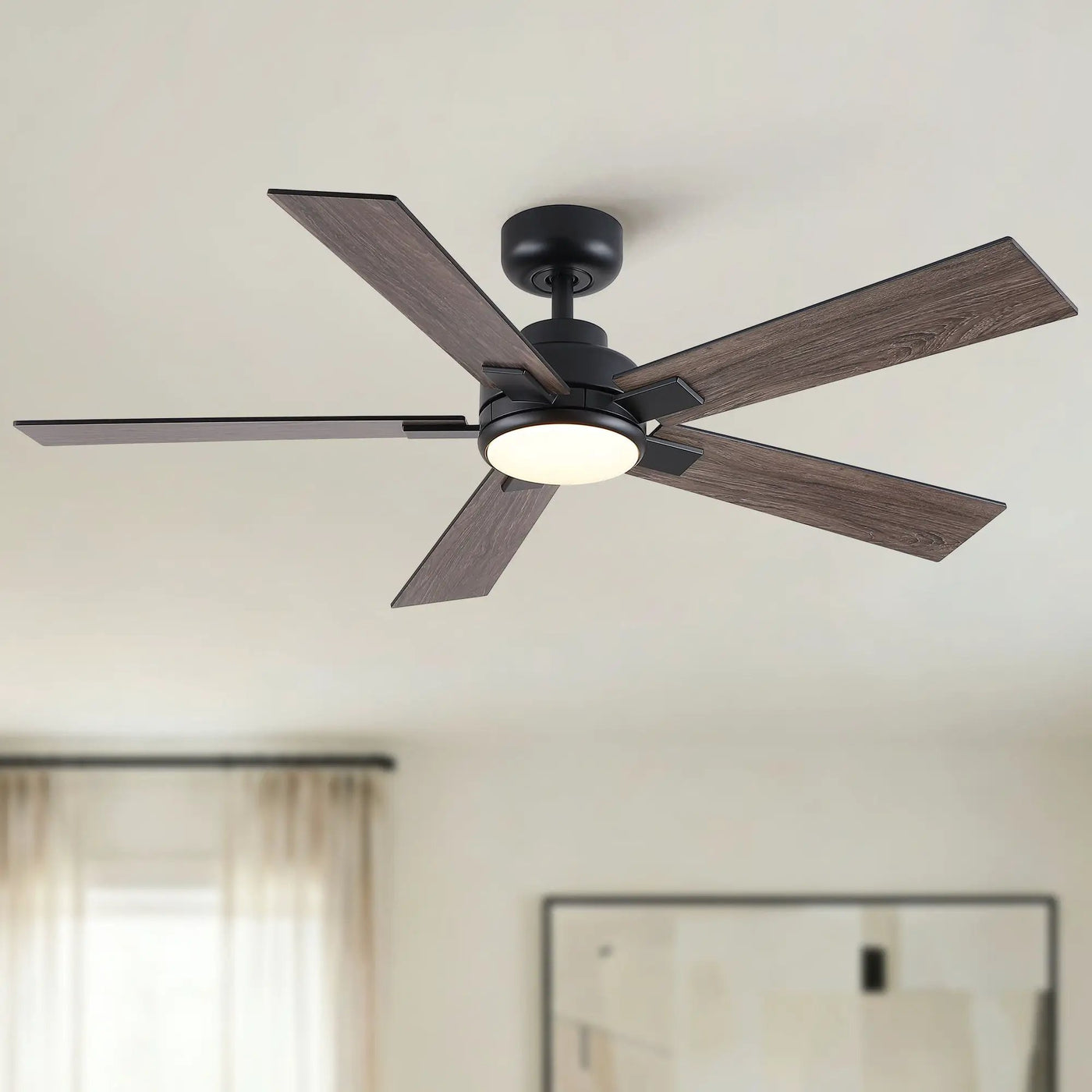 Reversible Motor Integrated LED Dimmable Ceiling Fan With Light by HouseOfZazla