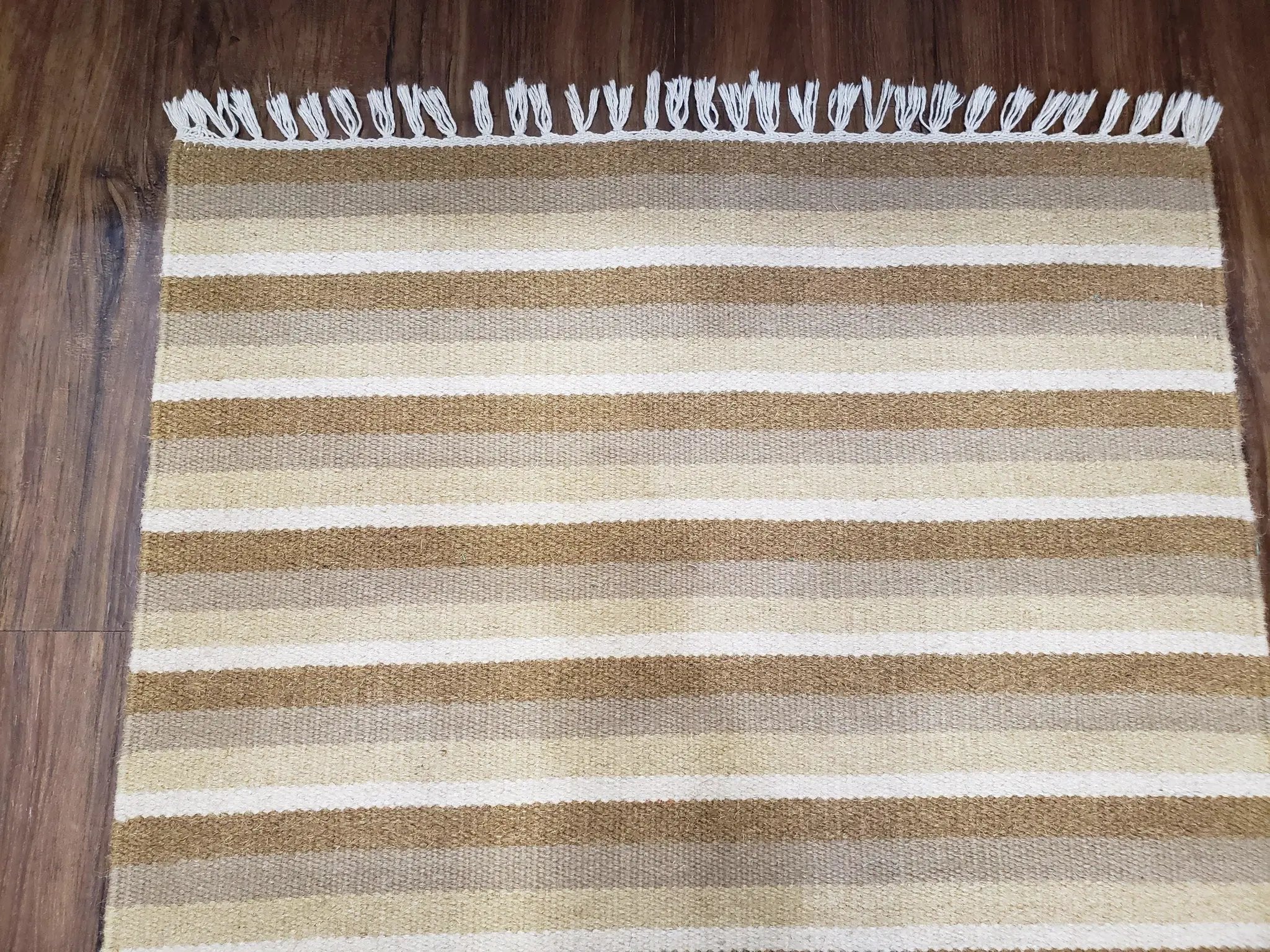 Striped Runner Rug, Flatweave Runner Rug, Hallway Runner, 15 ft Carpet Runner for Hall, Earth Tone Colors, Handmade Hand Woven Farmhouse Rug by Jewel Rugs