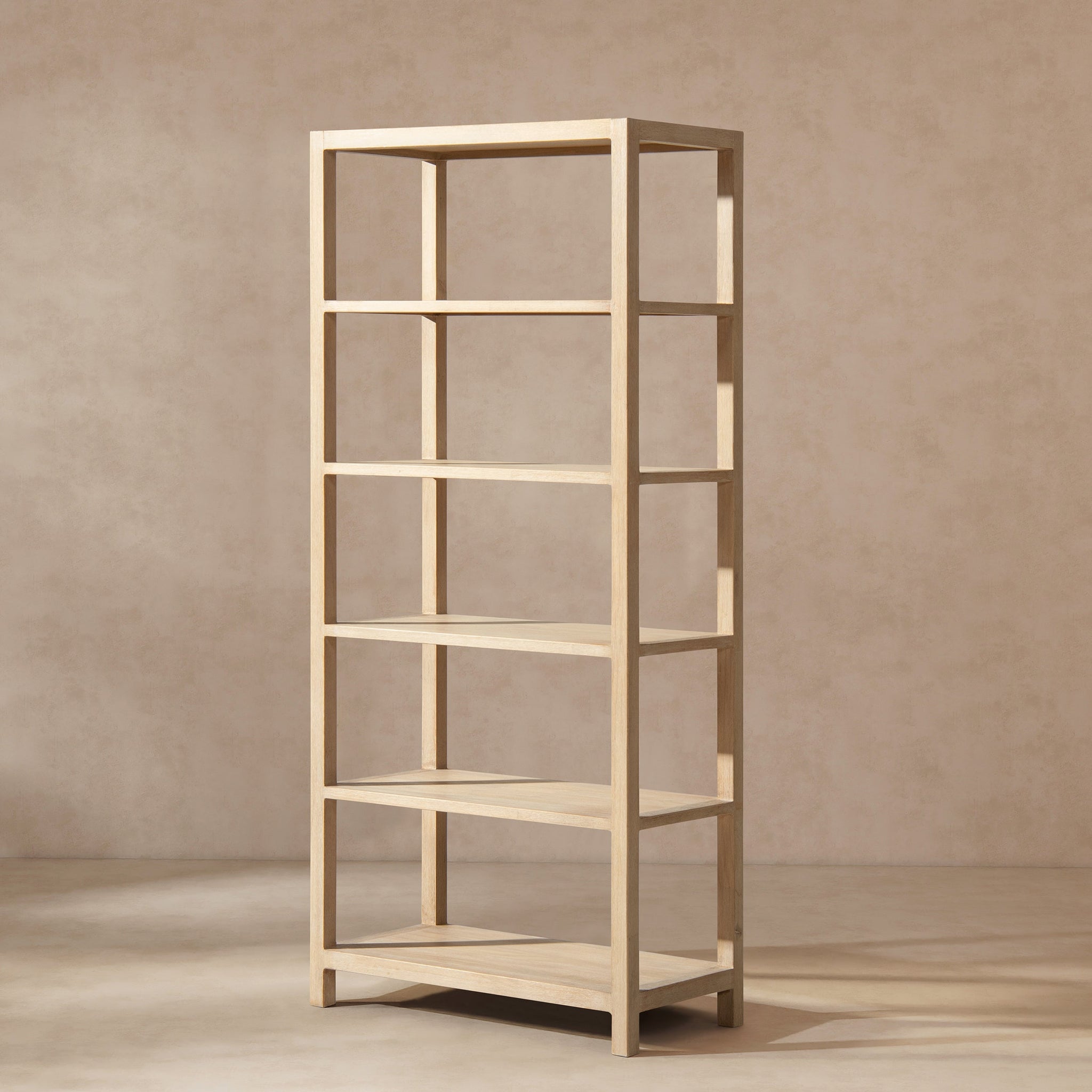 Ellis 71' Reclaimed Wood 5-Shelf Open Frame Bookcase by HouseOfZazla