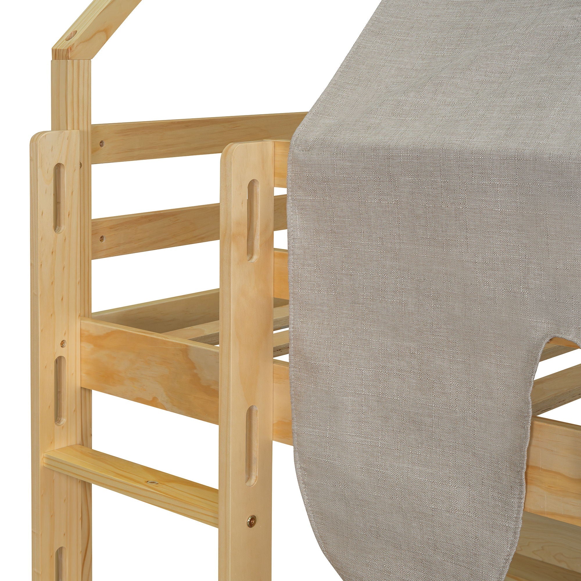Loft Bed With House Shaped Frame And Tent by HouseOfZazla