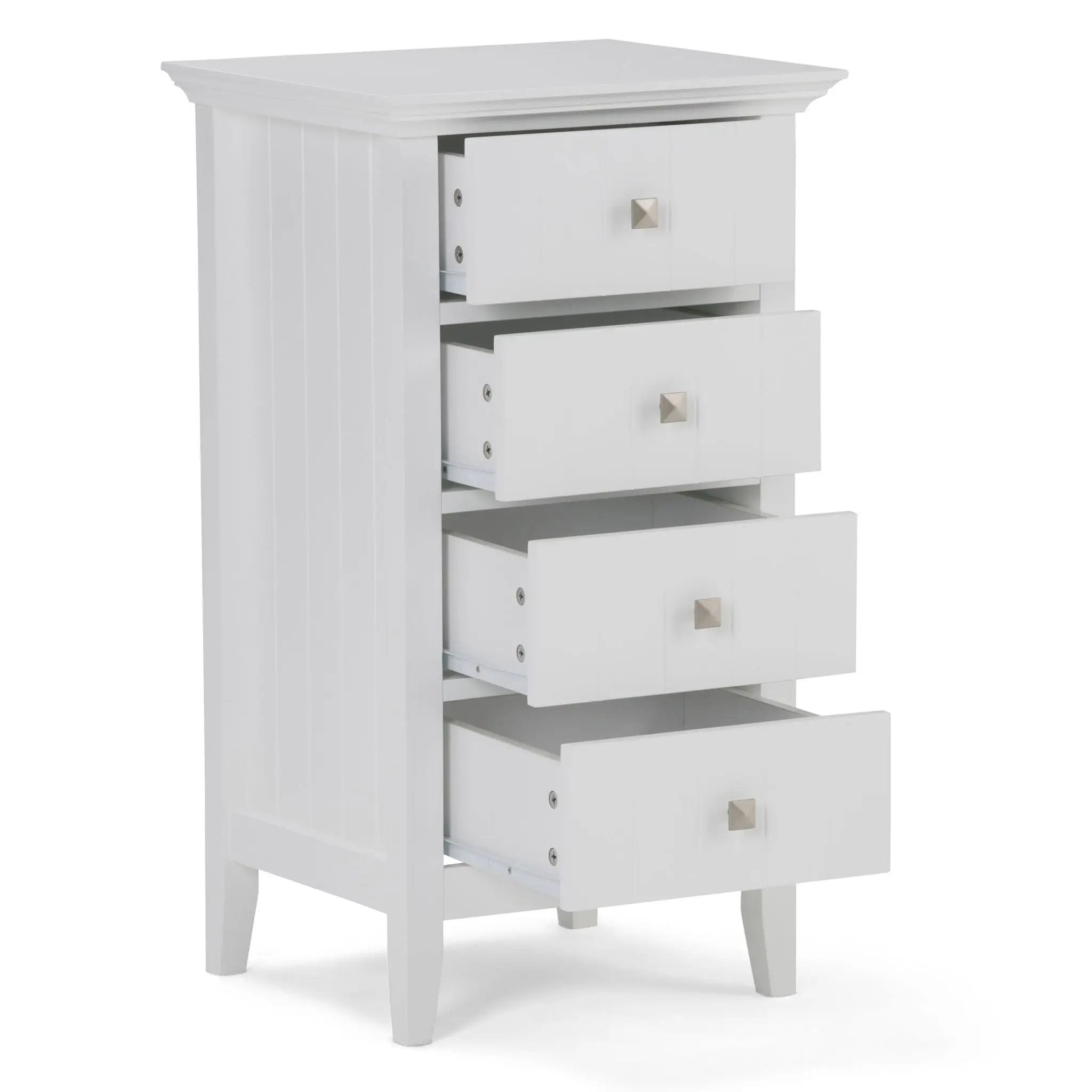 Acadian - 4 Drawer Floor Storage Cabinet - Pure White by Unique Piece Furniture