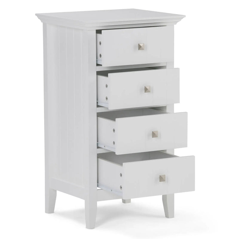 Acadian - 4 Drawer Floor Storage Cabinet - Pure White by Unique Piece Furniture