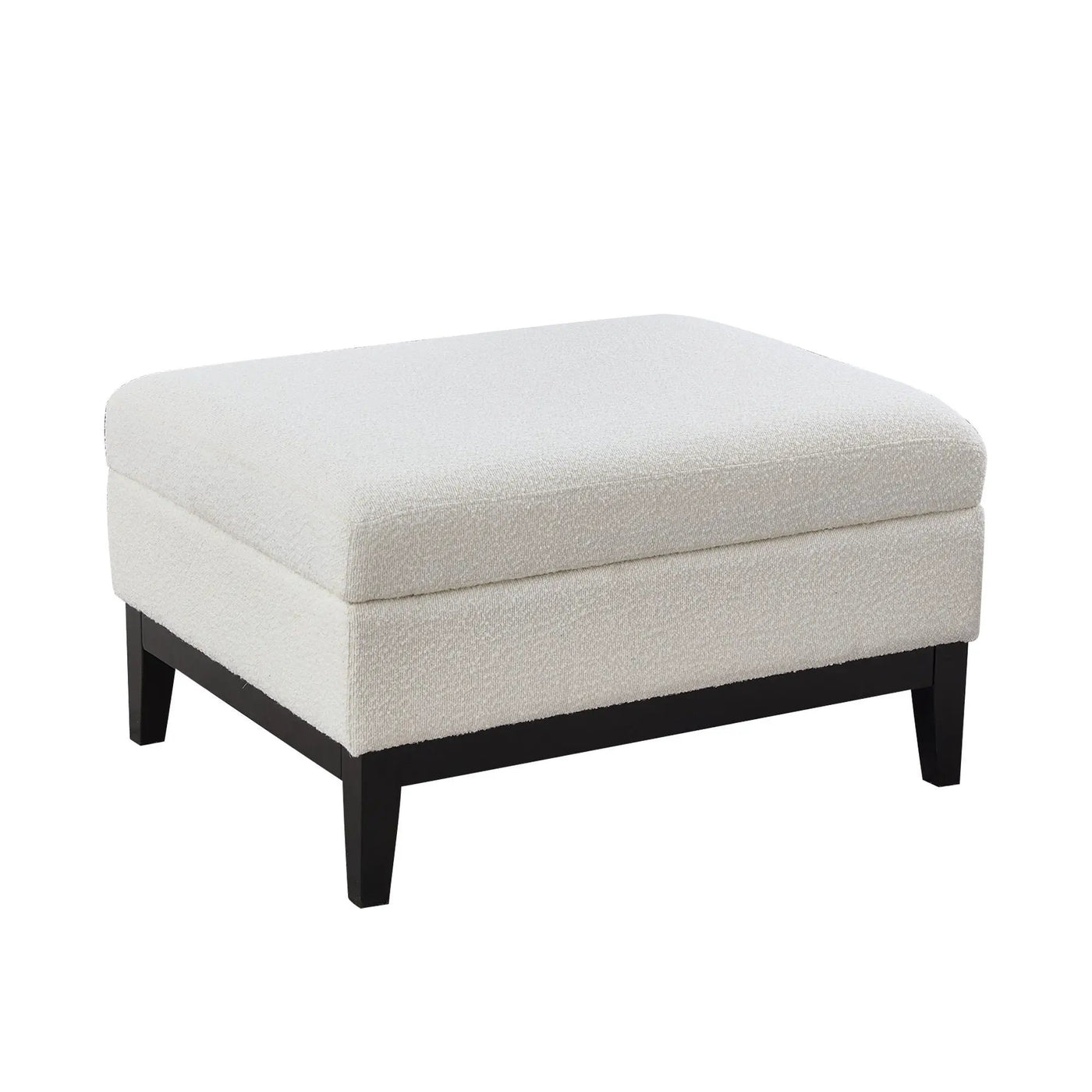 Upholstered Storage Ottoman With Reversible Lid Coffee Table With Rubberwood Legs by Unique Piece Furniture