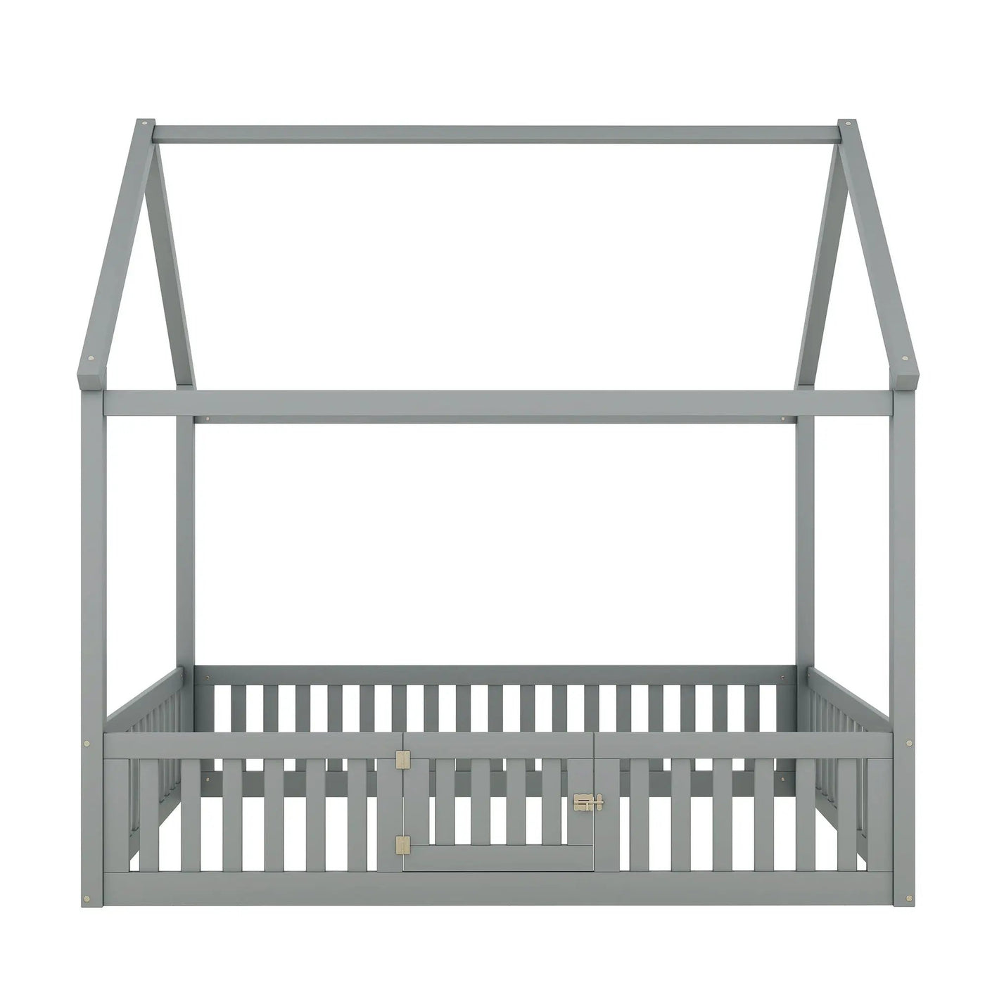 Wood House Bed With Fence And Door by Unique Piece Furniture