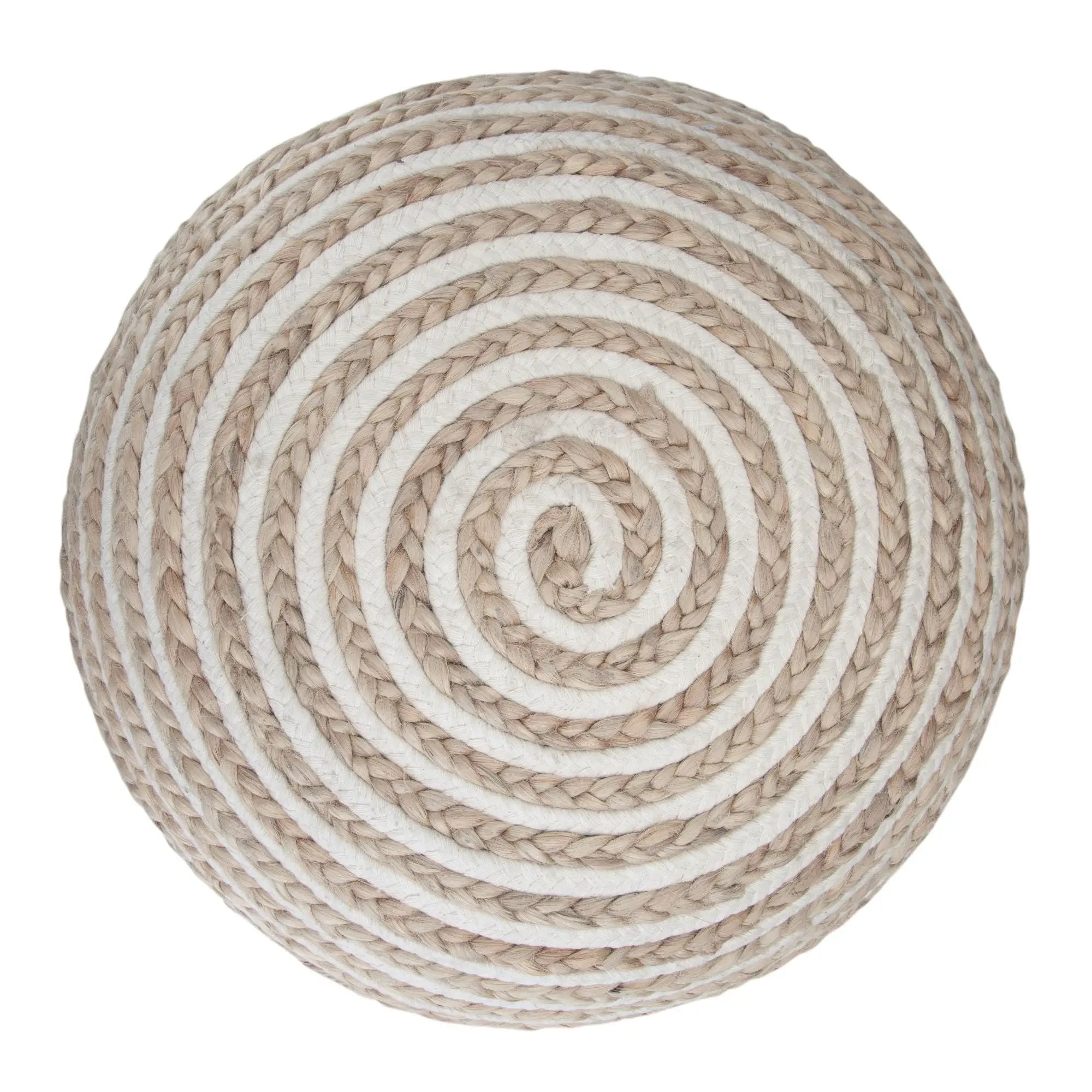 Yolanda - Round Pouf - Natural by HouseOfZazla