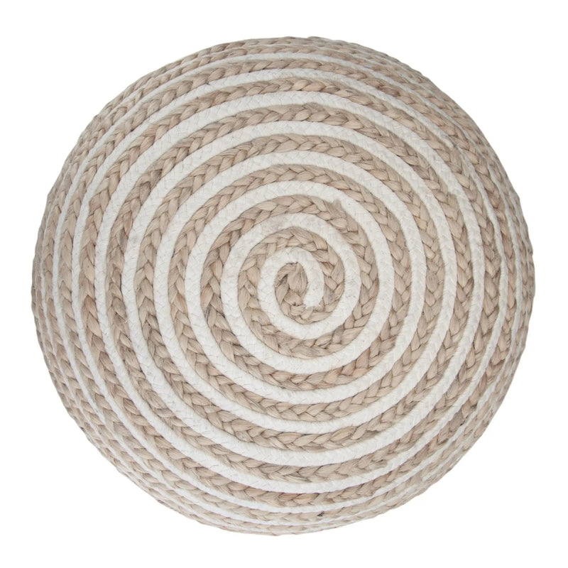 Yolanda - Round Pouf - Natural by HouseOfZazla