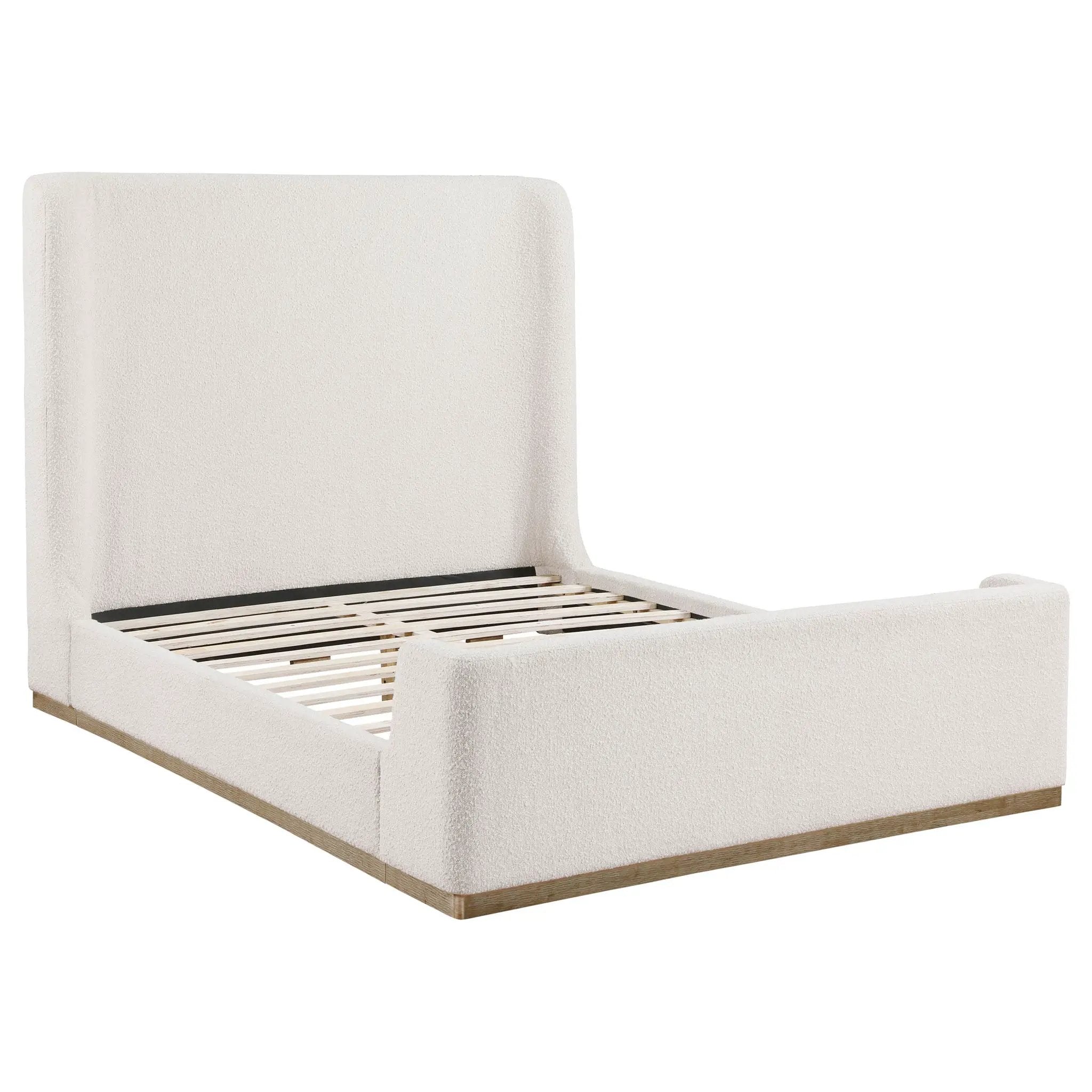 Vindra - Queen Sleigh Bed - Cream by HouseOfZazla