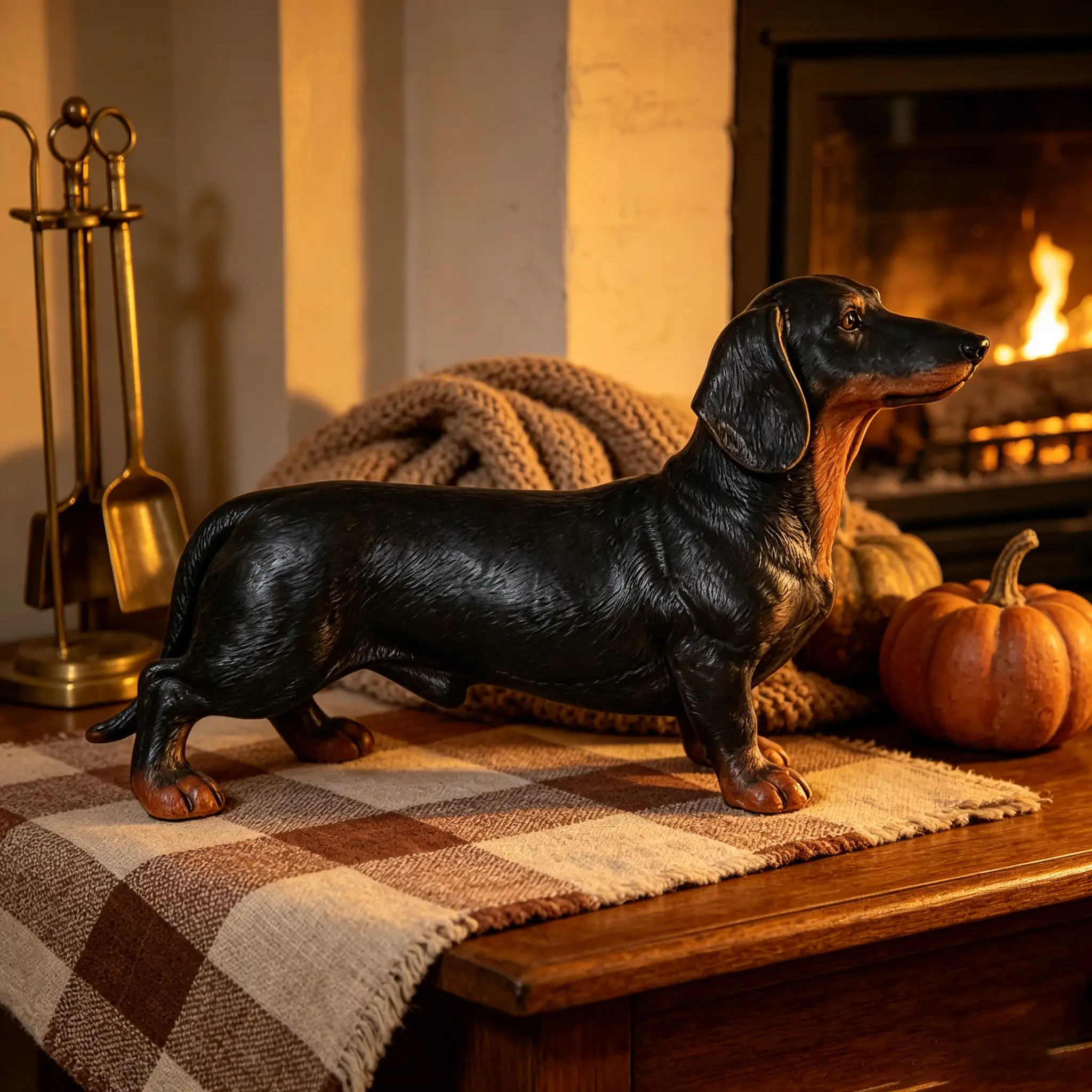 26" Black And Tan Dachshund Statue by HouseOfZazla