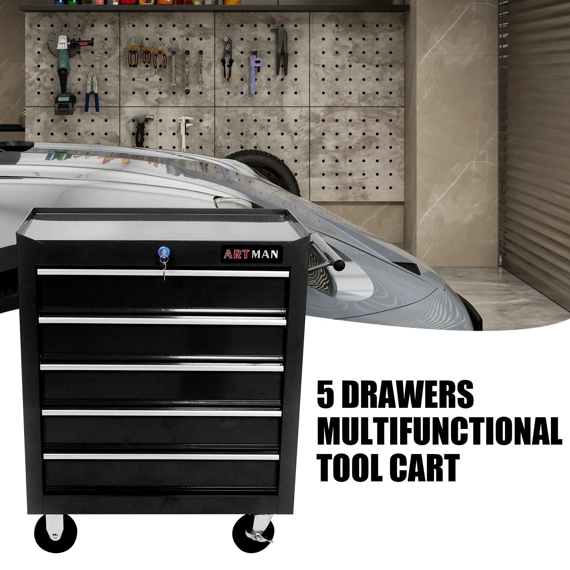 Multifunctional Tool Cart With Wheels And Drawers by HouseOfZazla