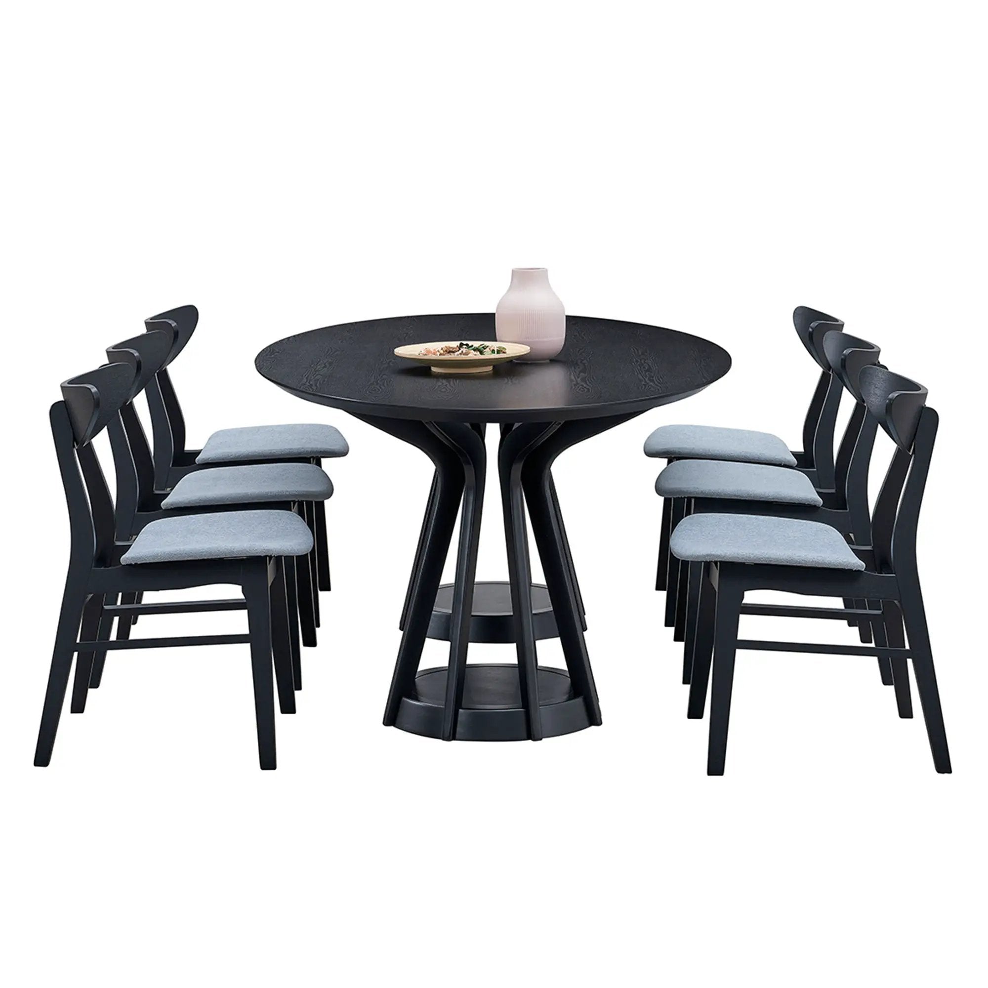 Modern Dining Table Set of 7: 1 Table + 6 Chairs by HouseOfZazla