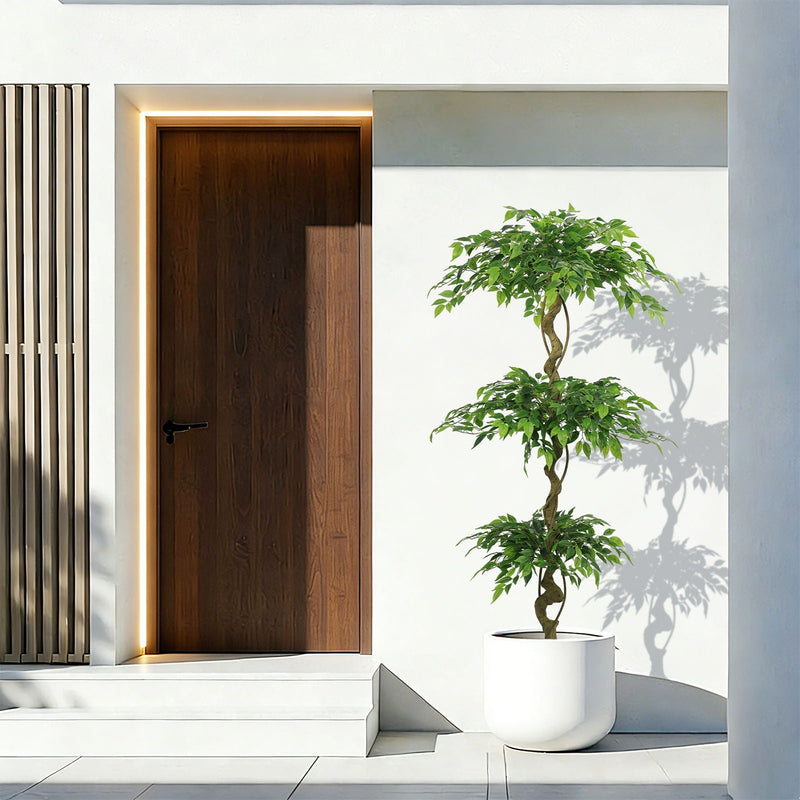 Artificial Ficus Tree With Pot For Home Decor Indoor Plant - Green by HouseOfZazla
