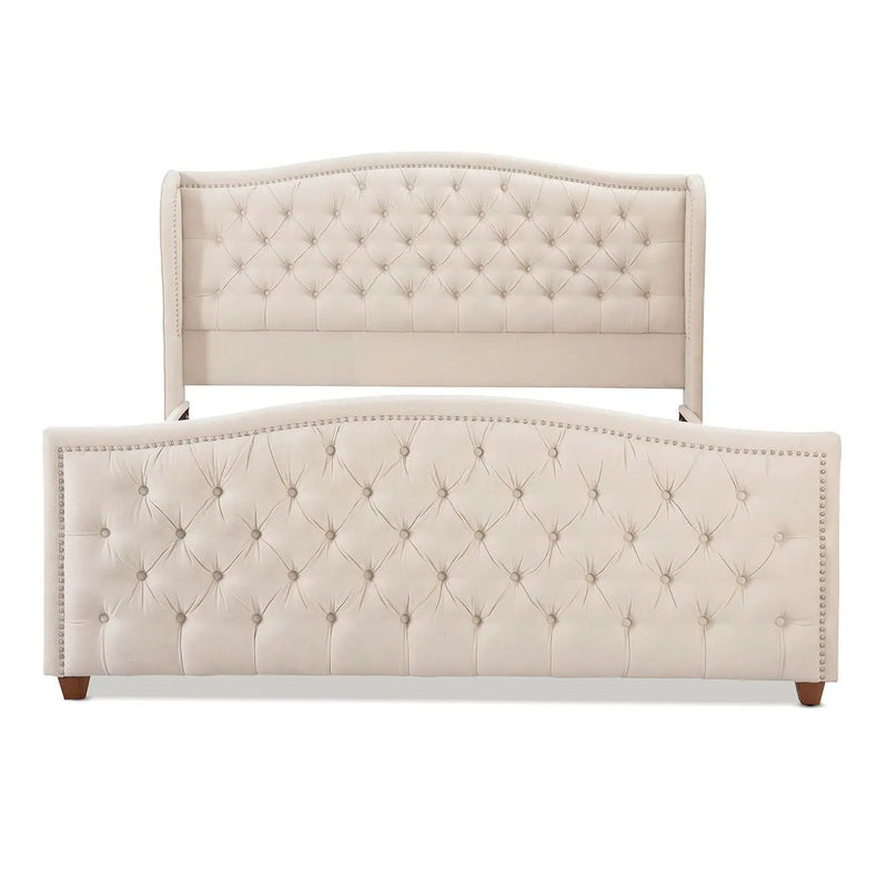 Marcella - Upholstered Shelter Headboard Bed Set by Unique Piece Furniture