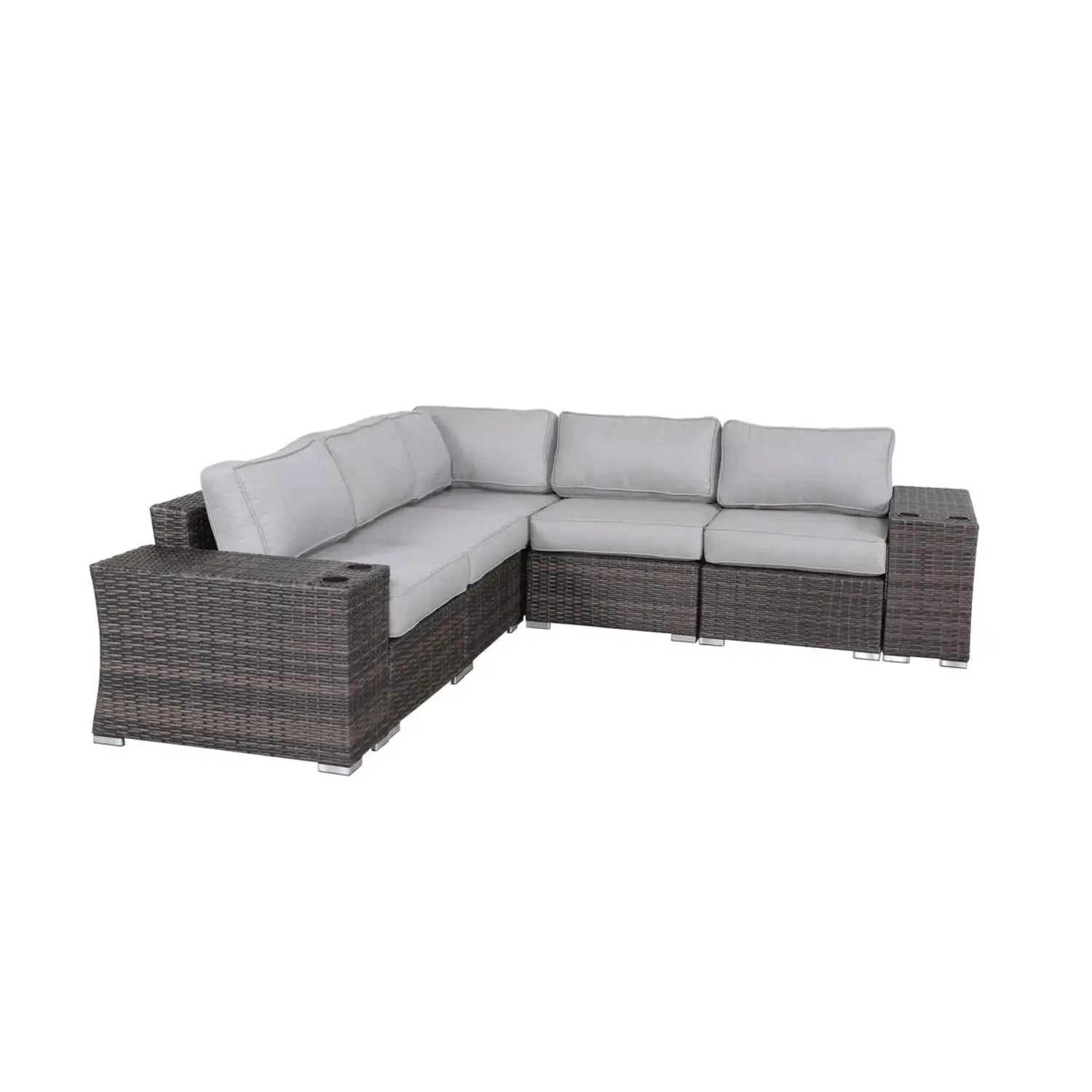 Rattan Sectional Sofa Set With Cushions by Unique Piece Furniture