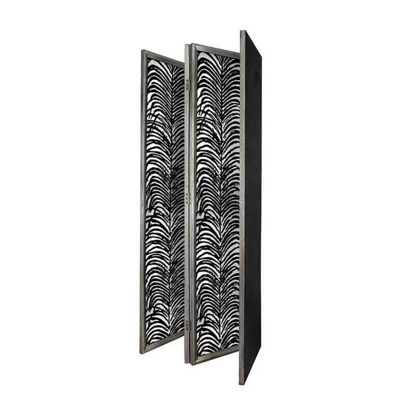 Room Divider, Herero 4 Panel Decorative Screen - Black by Unique Piece Furniture