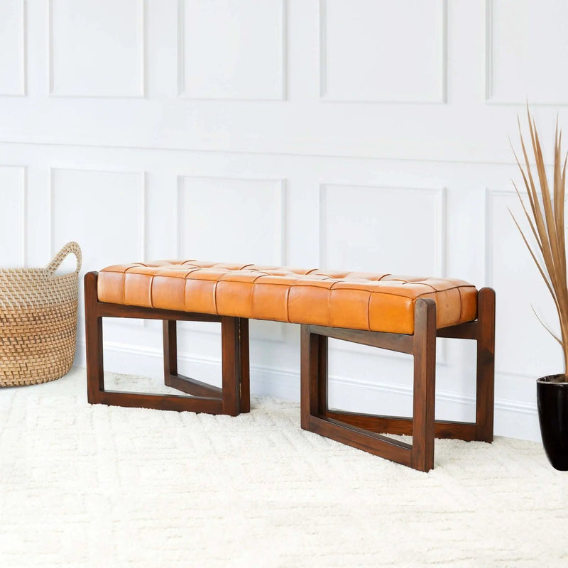 Riley - Bench - Brown / Rustic / Tan by Unique Piece Furniture