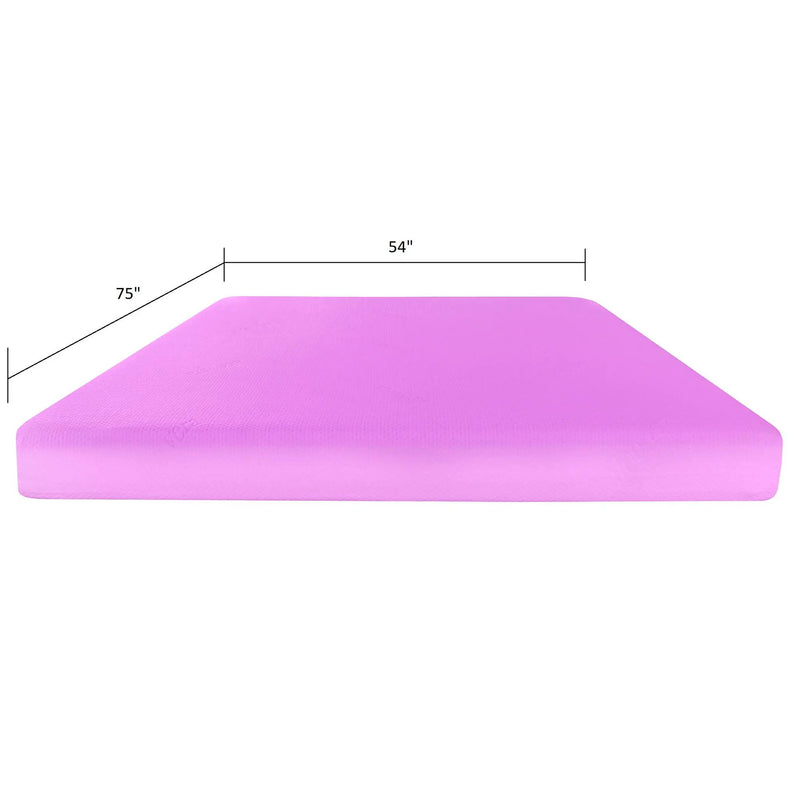 6" Gel Memory Foam Mattress In A Box With Aloe Vera Cover - Pink - Full by HouseOfZazla