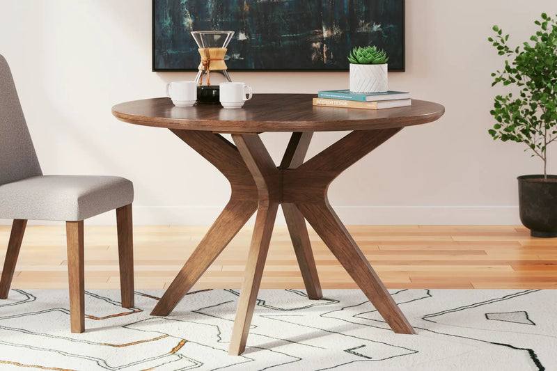 Lyncott - Round Dining Room Table - Brown by Unique Piece Furniture