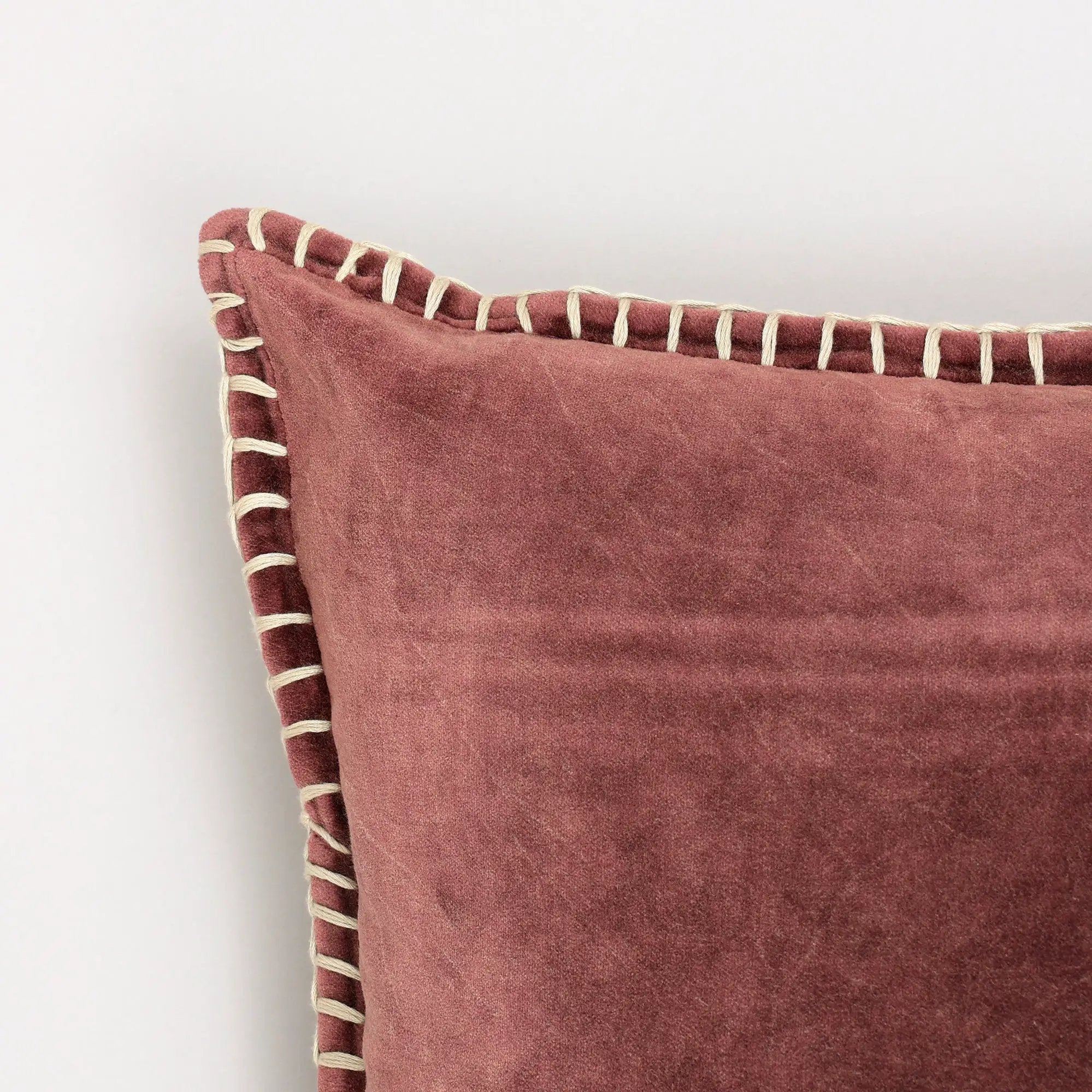 Olivia Stonewashed Velvet Pillow – 19" Square by HouseOfZazla