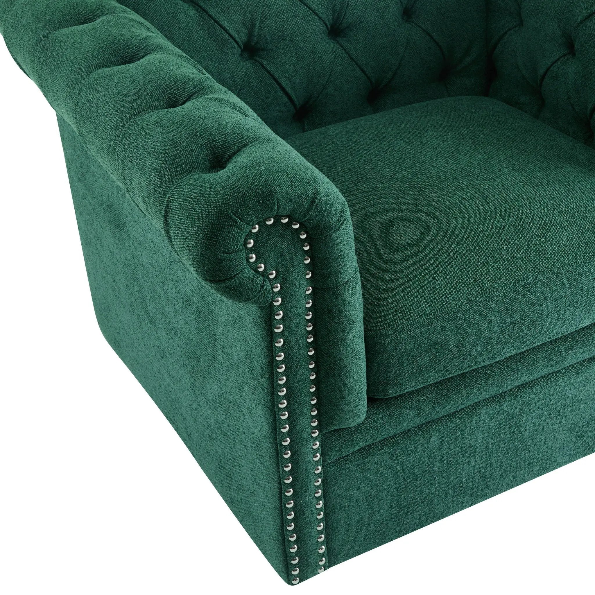 Chesterfield Style Swivel Club Chair With Button Tufted by HouseOfZazla