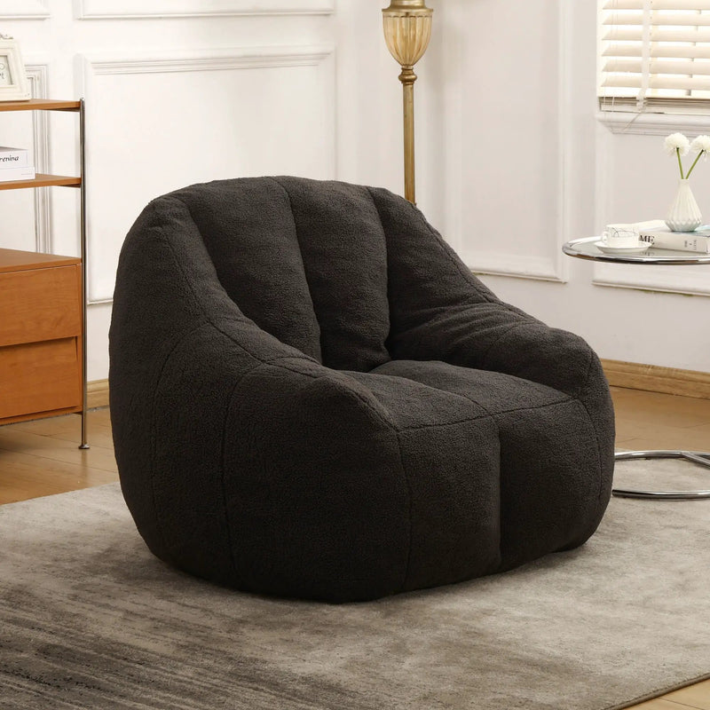 Comfy Bean Bag Chair With Memory Foam Filler, Tufted Soft by HouseOfZazla