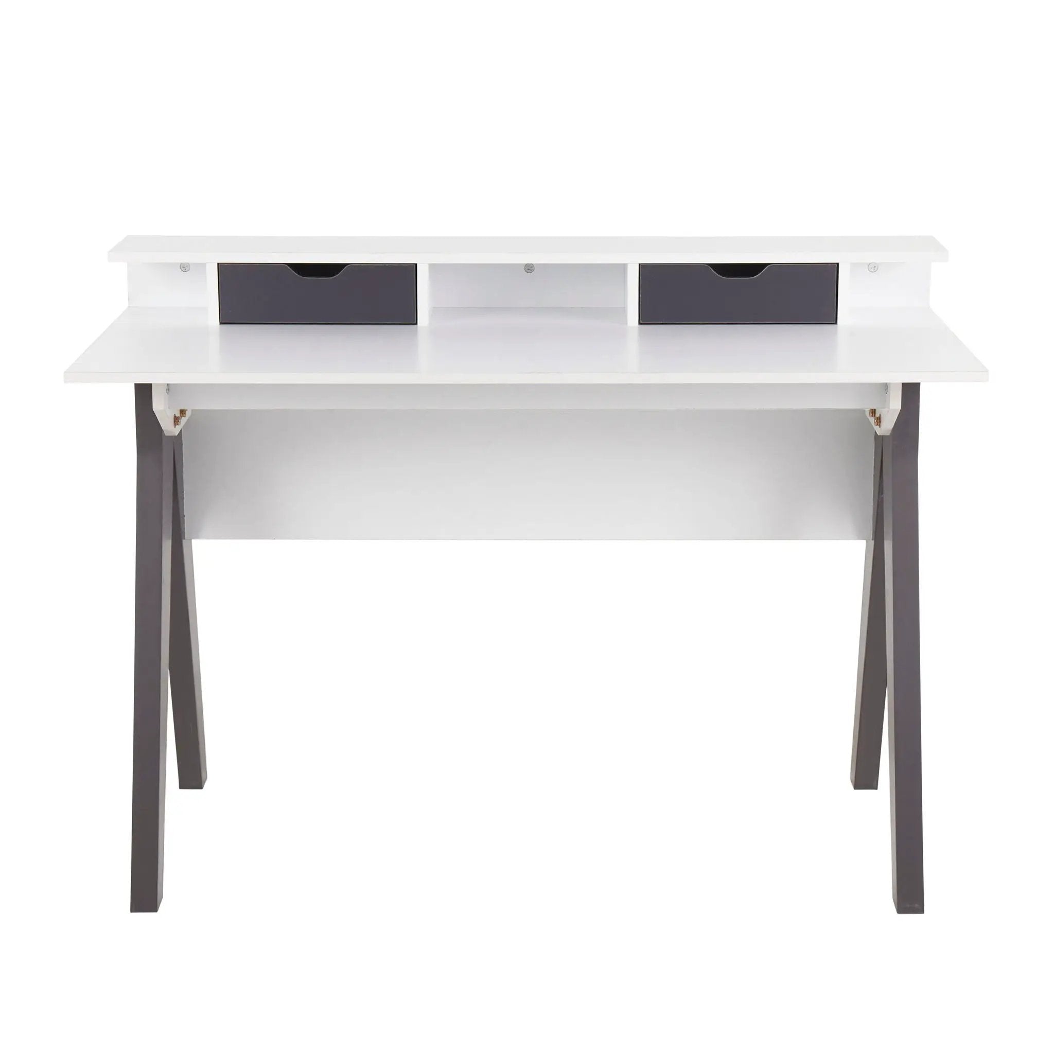 Wishbone - Contemporary Desk - Gray / White by HouseOfZazla