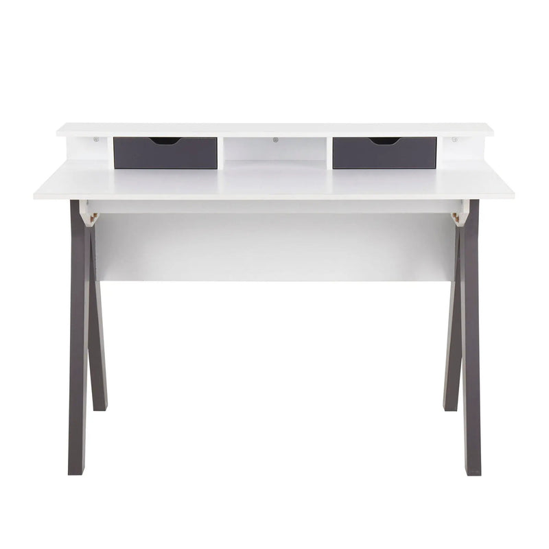 Wishbone - Contemporary Desk - Gray / White by HouseOfZazla