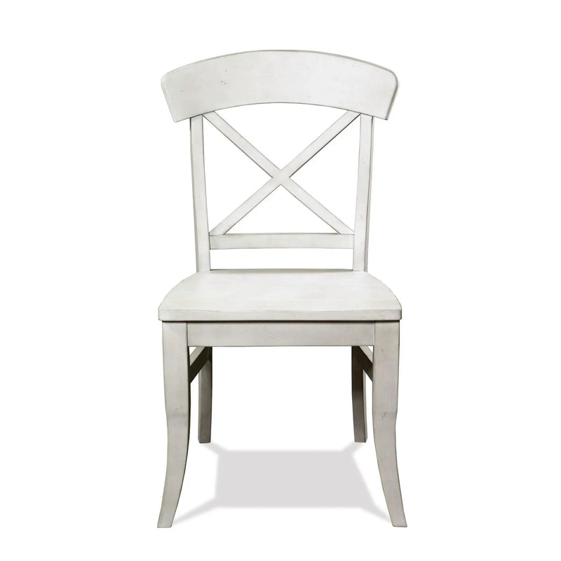 Harola - Cross-Back Dining Side Chairs In (Set of 2) - Smoky White by Unique Piece Furniture